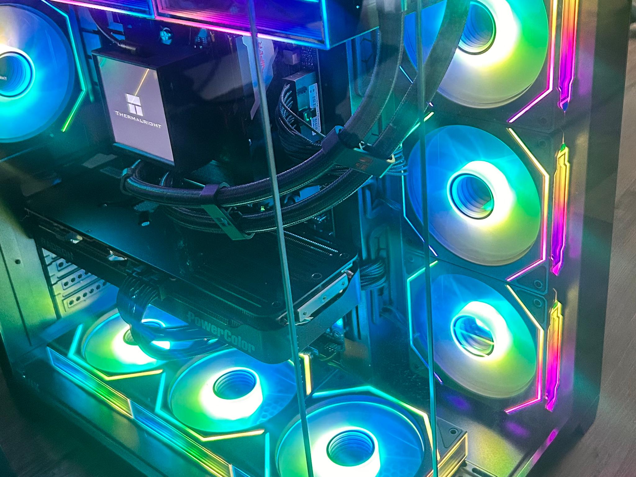 Custom RGB Gaming PC - Ryzen 5 9600X, Power Color Reaper Radeon RX 9070 XT, 16GB DDR5 RAM, 1TB SSD
