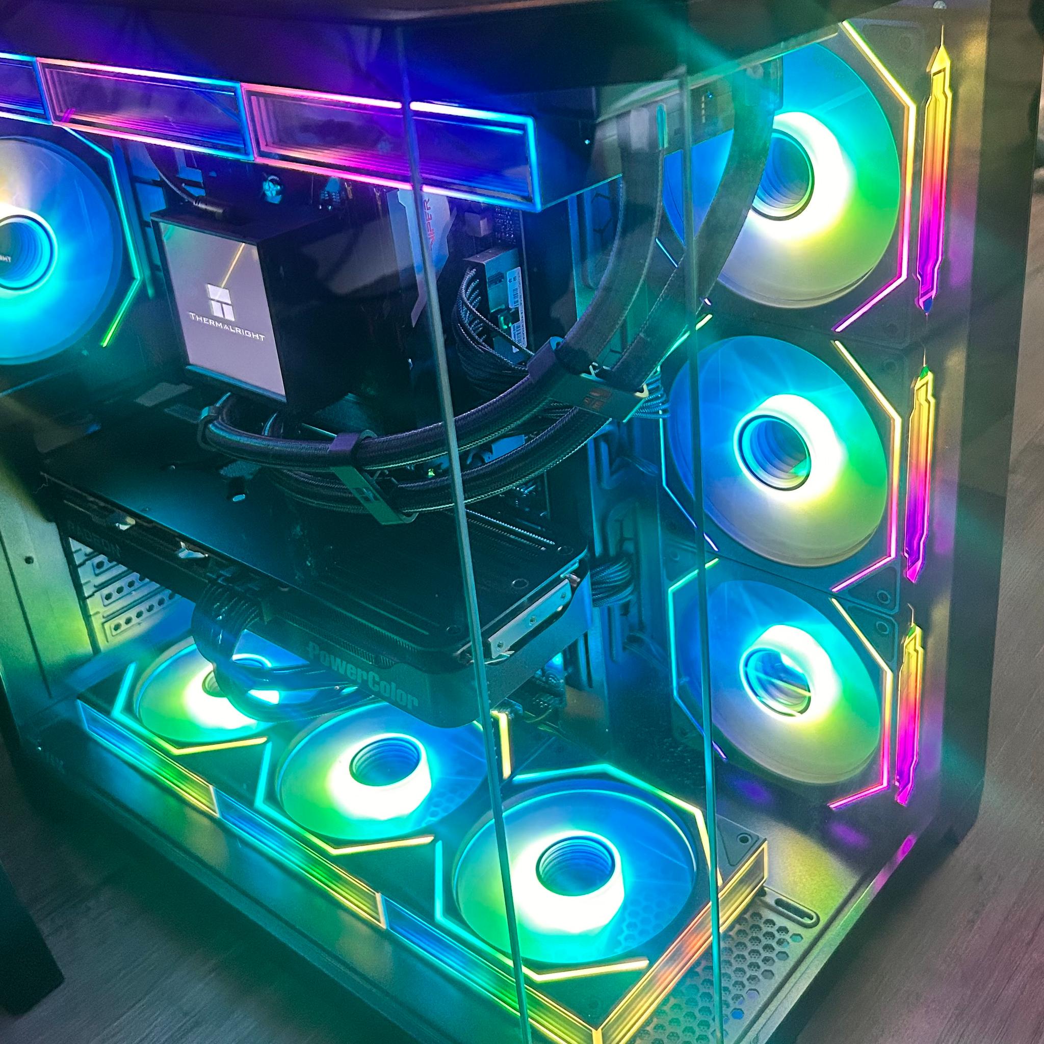 Copy of Custom RGB Gaming PC - Ryzen 5 9600X, Power Color Reaper Radeon RX 9070 XT, 16GB DDR5 RAM...