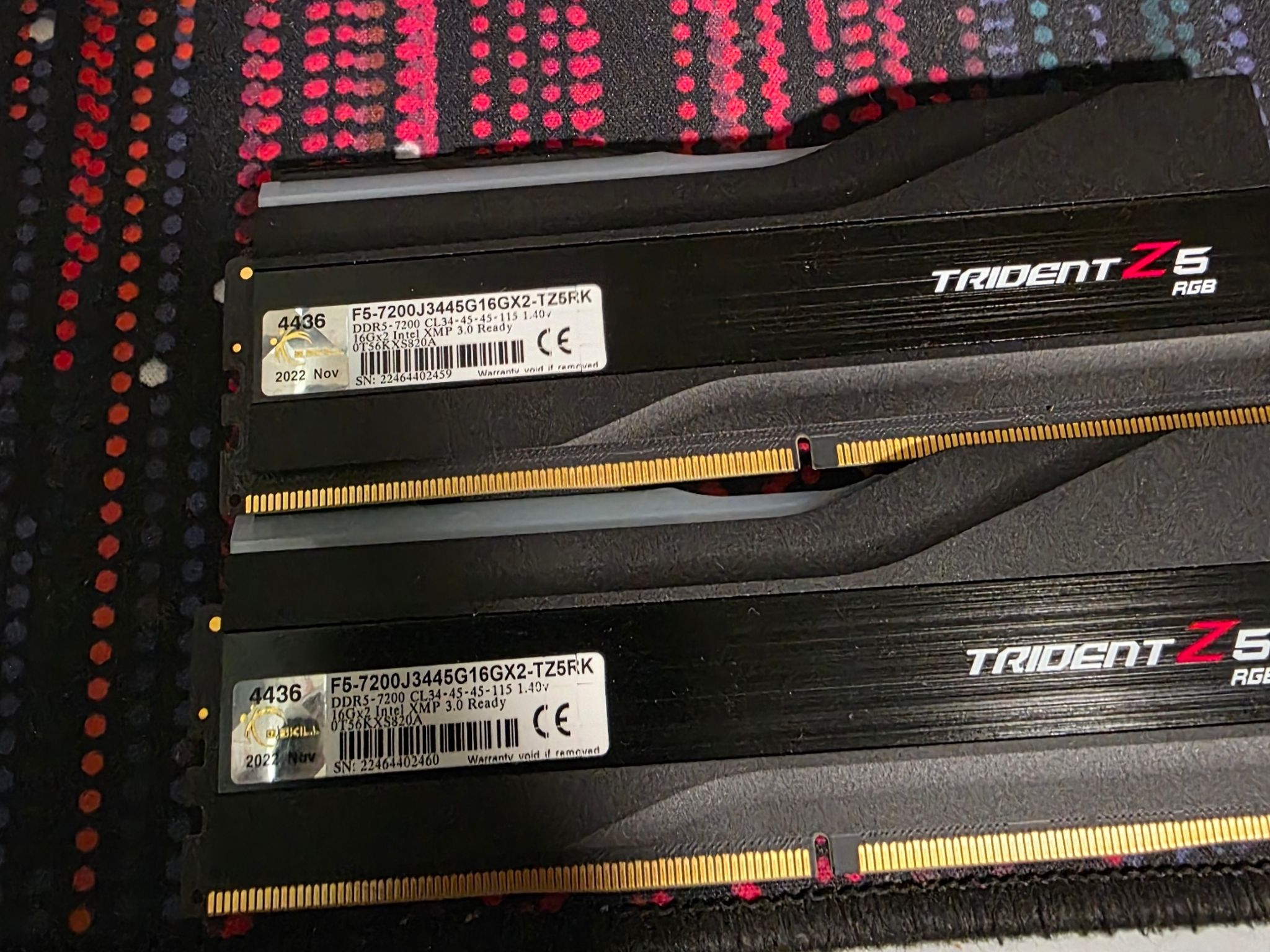 G.SKILL Trident Z5 RGB Series 32GB (2 x 16GB) 288-Pin PC RAM DDR5 7200 CL 34