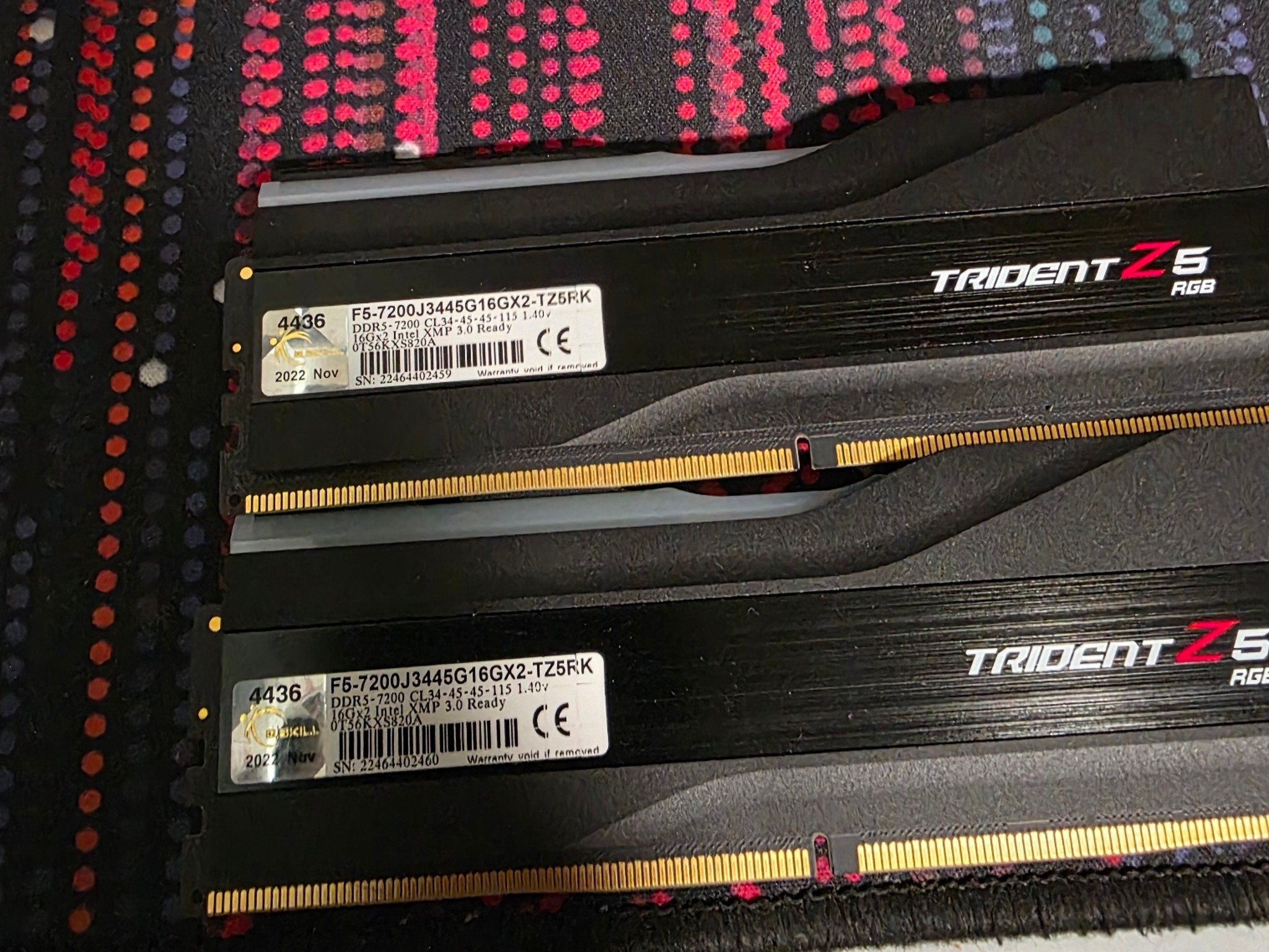 G.SKILL Trident Z5 RGB Series 32GB (2 x 16GB) 288-Pin PC RAM DDR5 7200 CL 34