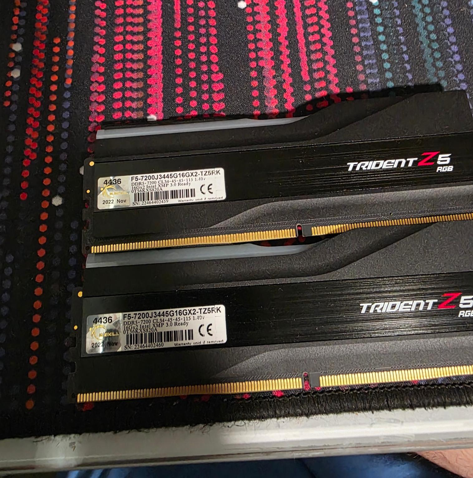 G.SKILL Trident Z5 RGB Series 32GB (2 x 16GB) 288-Pin PC RAM DDR5 7200 CL 34