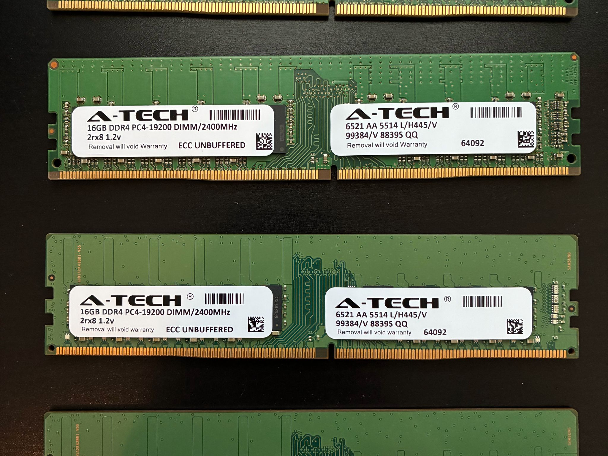 64GB (4x16GB) PC4-2400 ECC UDIMM Supermicro X11SSM-F X11SCH-LN4F Memory RAM