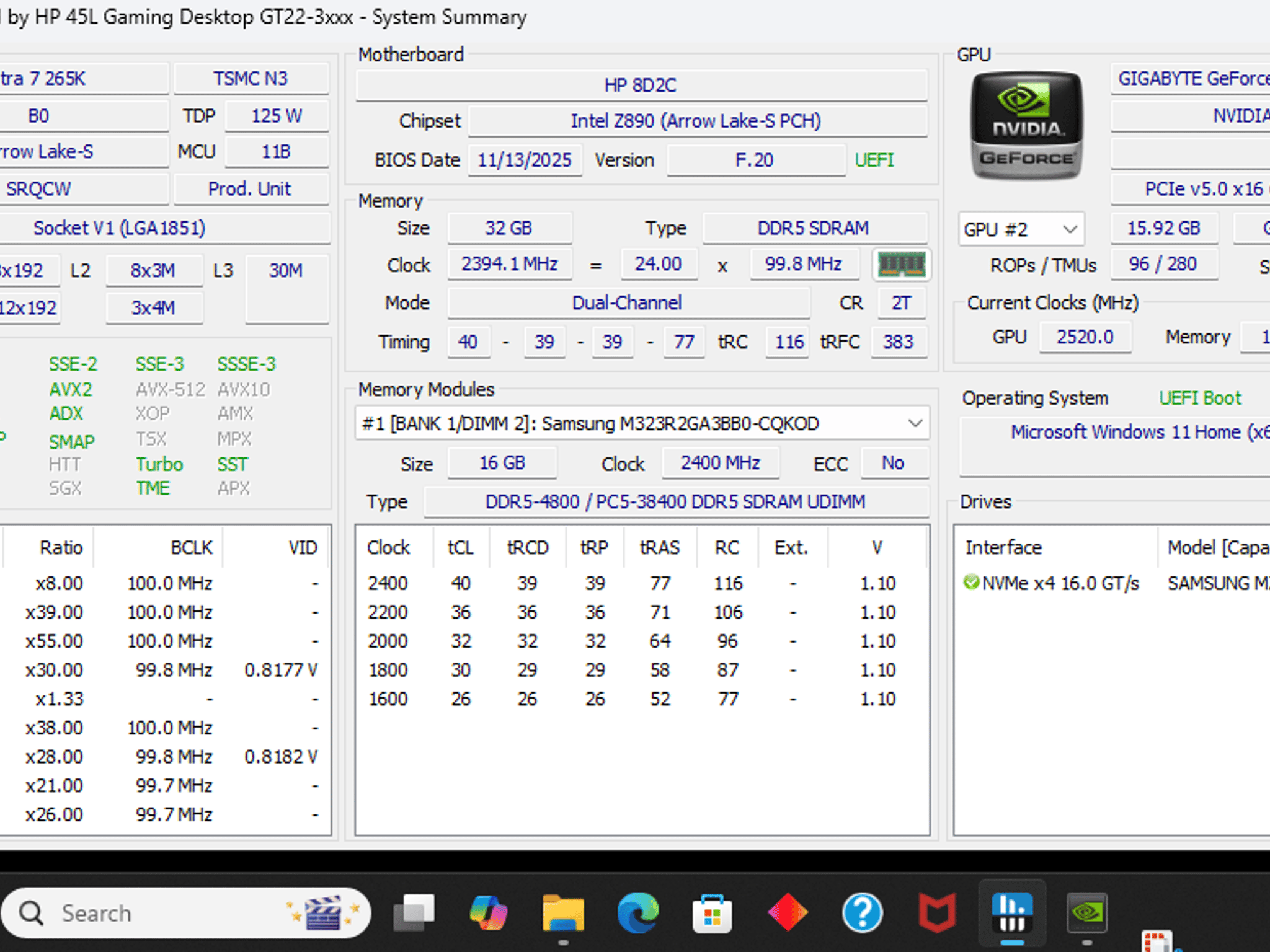 High-End 1440p / 4K Ready HP OMEN MAX 45L Gaming PC