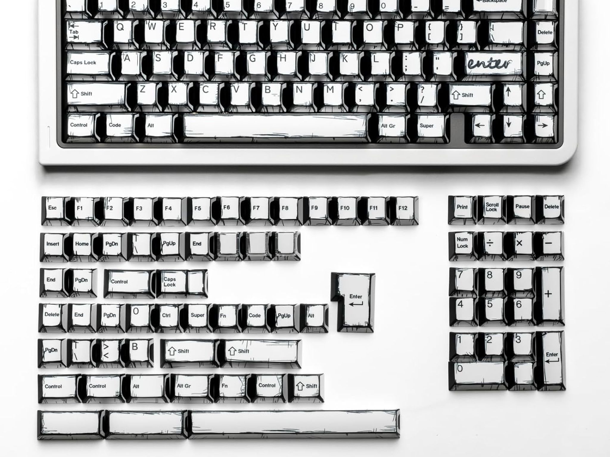 Manga/Anime PBT Keycaps (141 Keys)