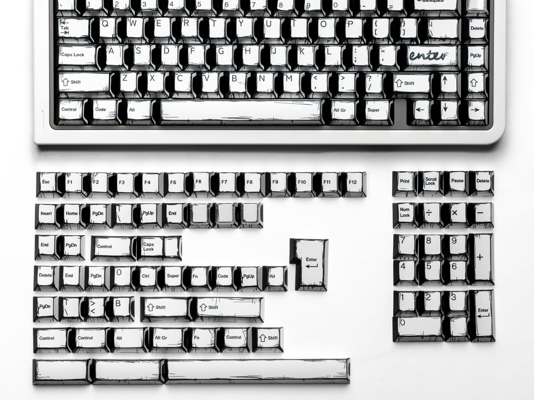 Manga/Anime PBT Keycaps (141 Keys)
