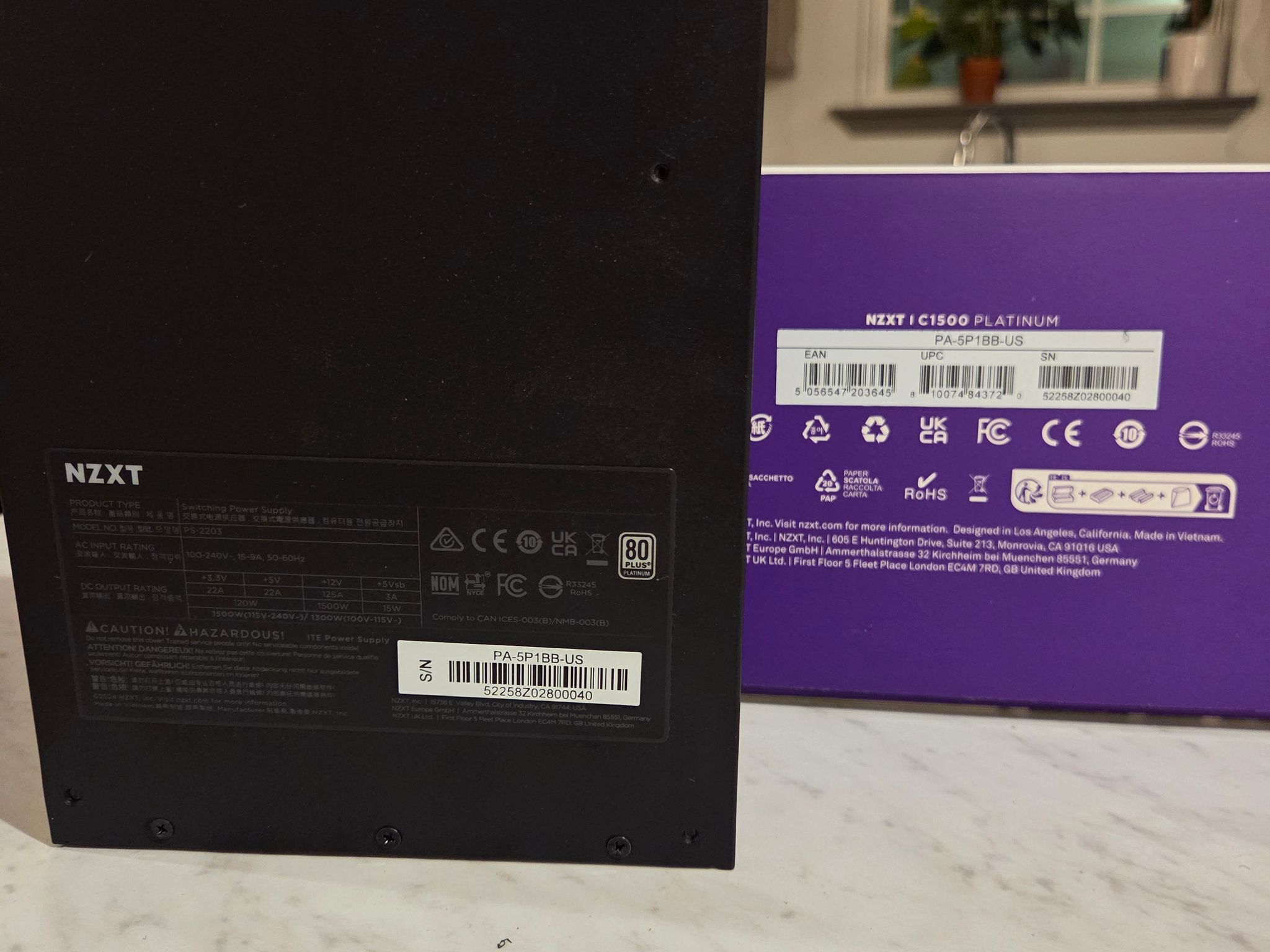 NZXT C1500 Platinum 1500W PSU — ATX 3.1, Dual 12V-2x6, Fully Modular
