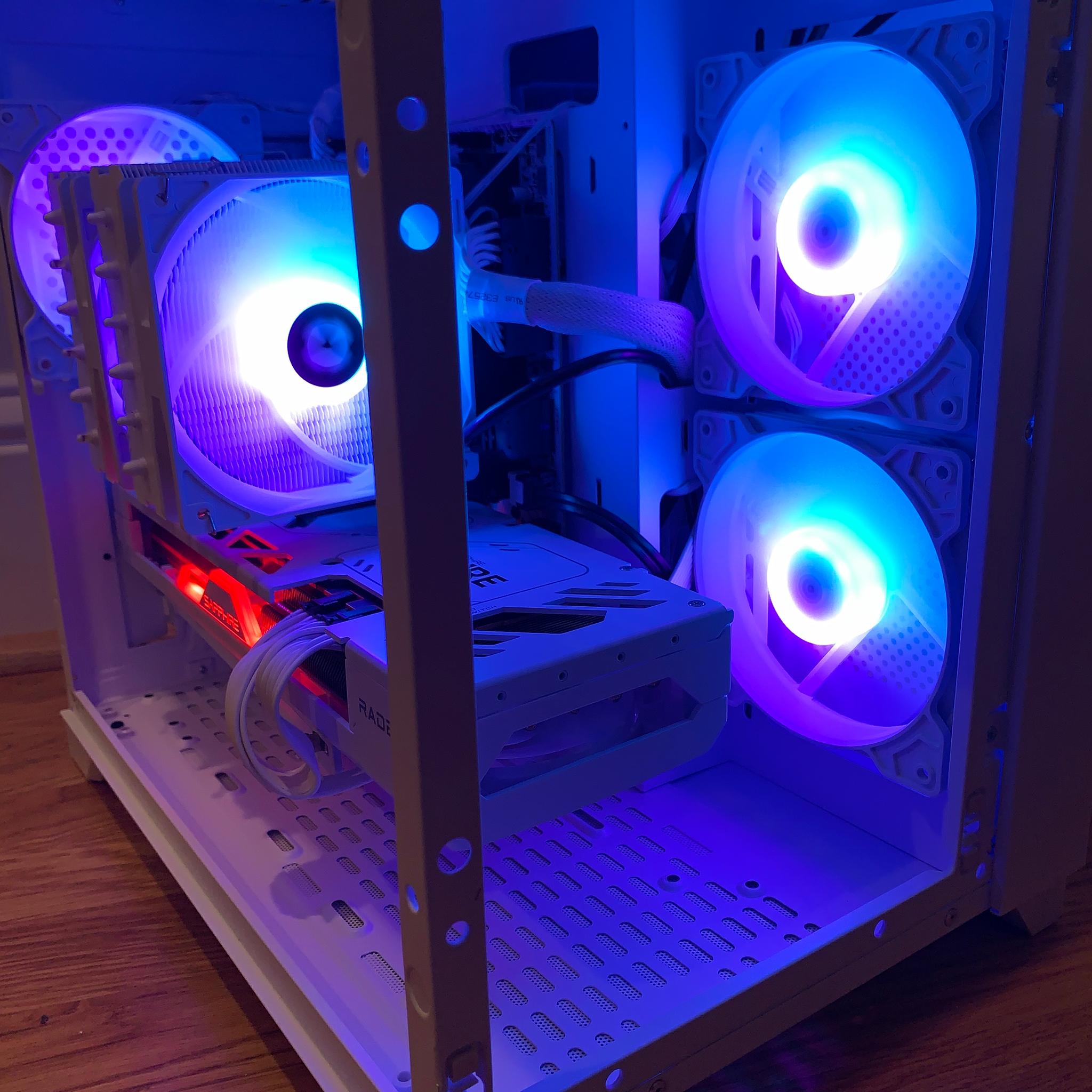 NEW RX 7700 XT i5 12600KF 32GB DDR5 1440p GAME/STREAMING PC 1000GB SSD WHITE ARGB WINDOWS 10 CUSTOM