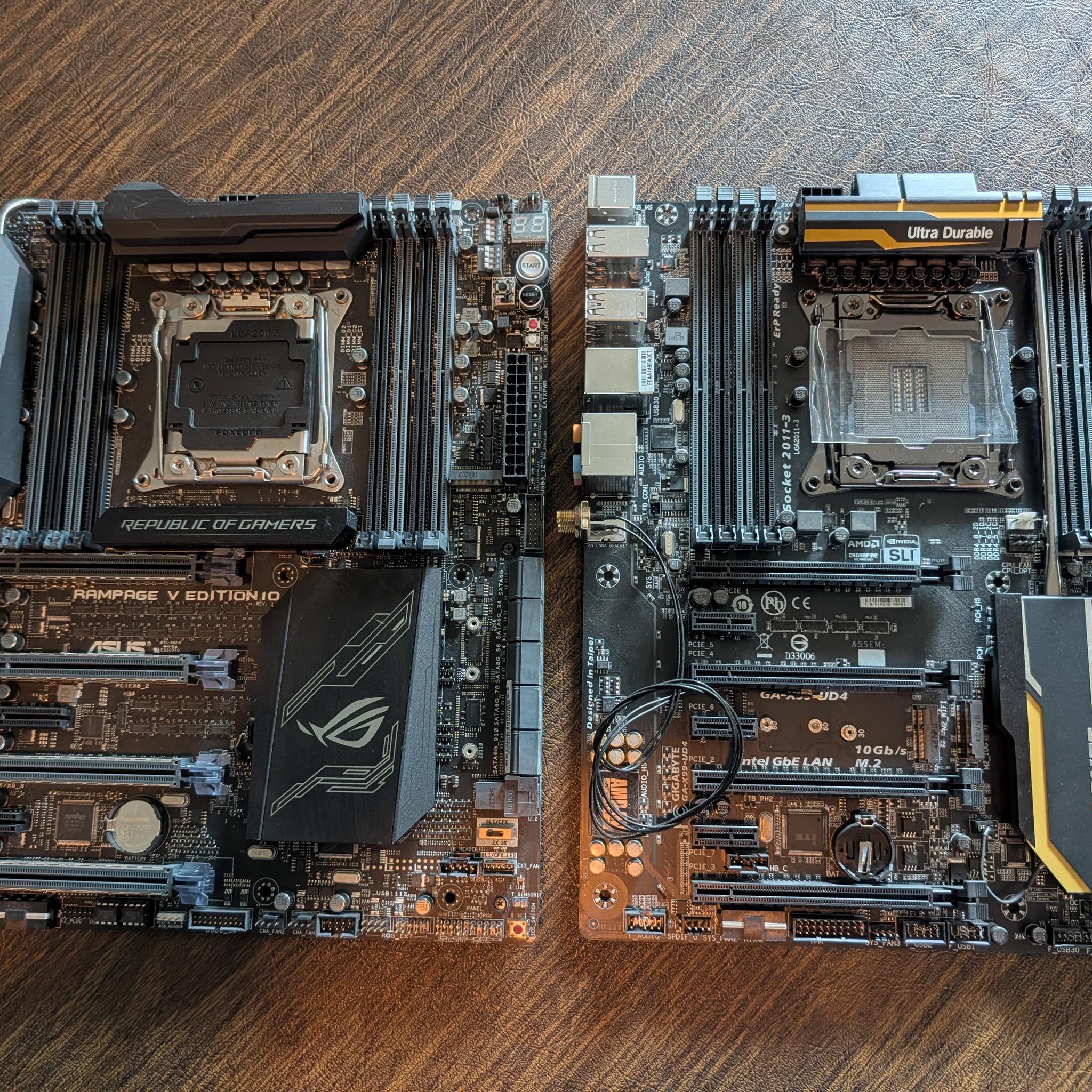 ALMOST FREE: DEFECTIVE X99 Motherboards - ROG RAMPAGE V EDITION 10 and Gigabyte X99-UD4