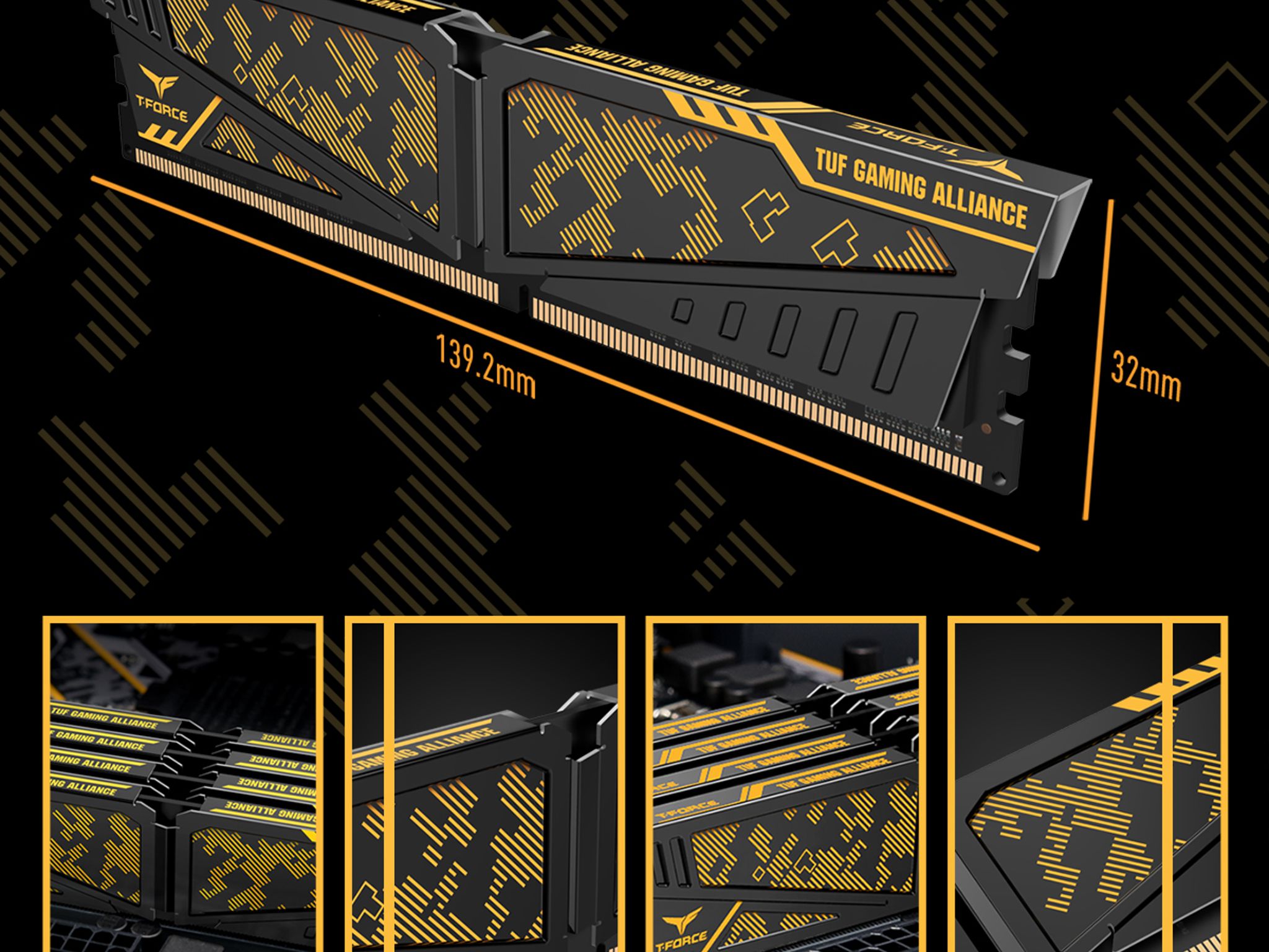 TEAMGROUP T-Force Vulcan TUF Gaming Alliance 32GB DDR4-3200 CL16 RAM