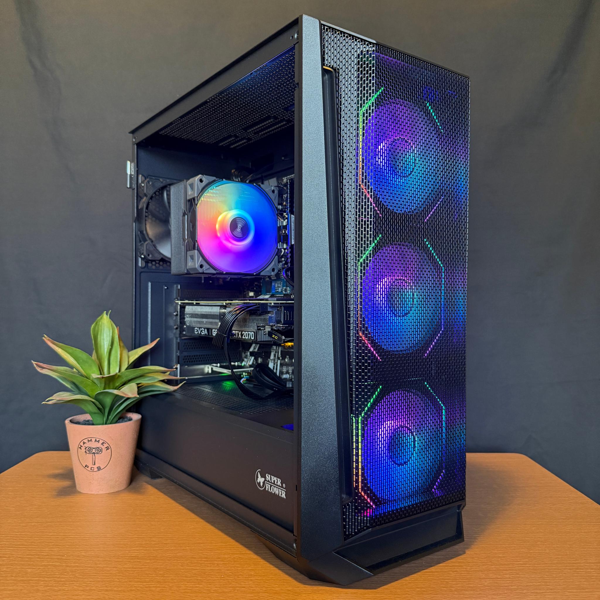 💥RTX 2070 + Intel i7 RGB Gaming PC💥| 16gb RAM, 1TB SSD | Fortnite, GTA V, Arc Raiders, and more!