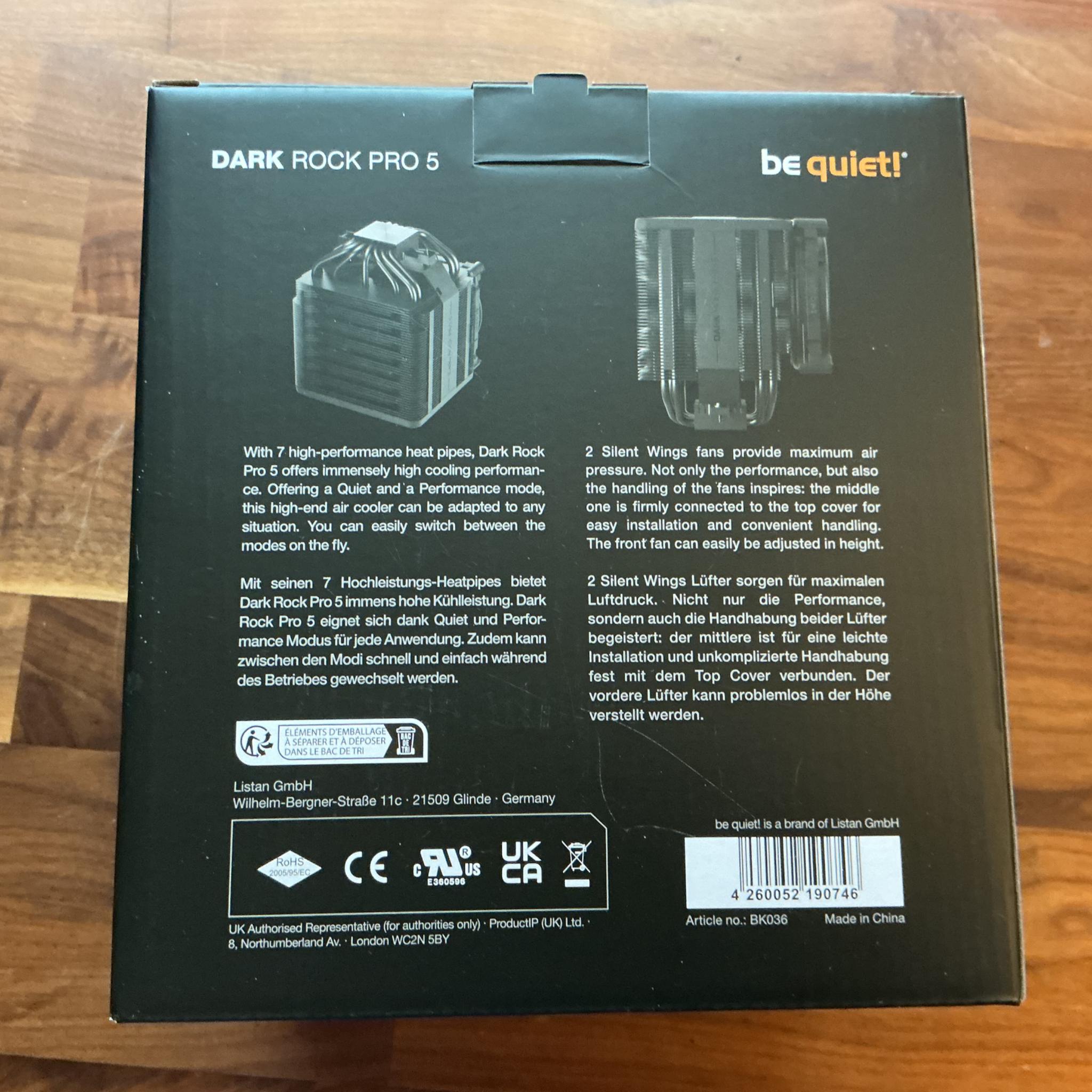 Be Quiet! Dark Rock Pro 5 CPU Cooler