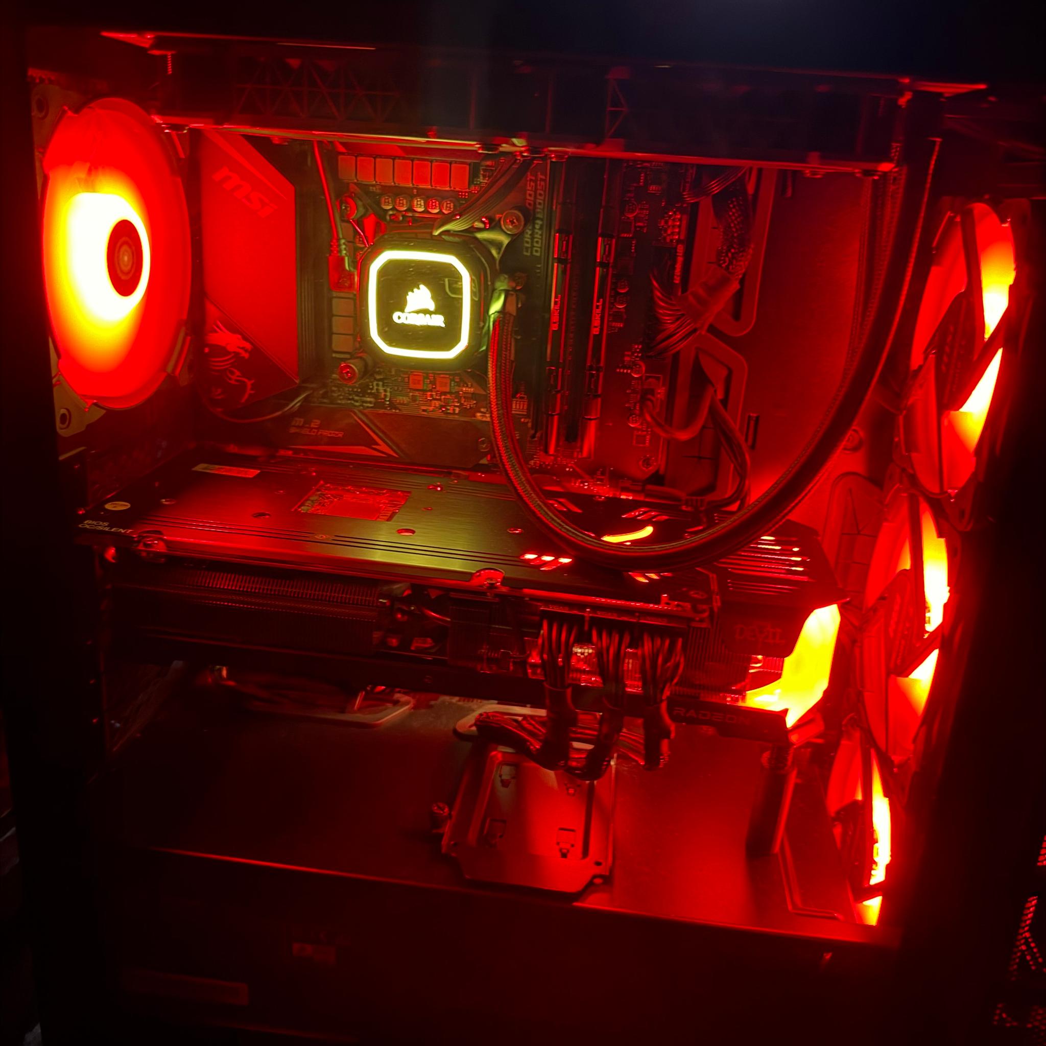 MSI Gaming Desktop Intel Core i9 AMD Radeon RX 6900 XT Red Devil H100i RGB Case