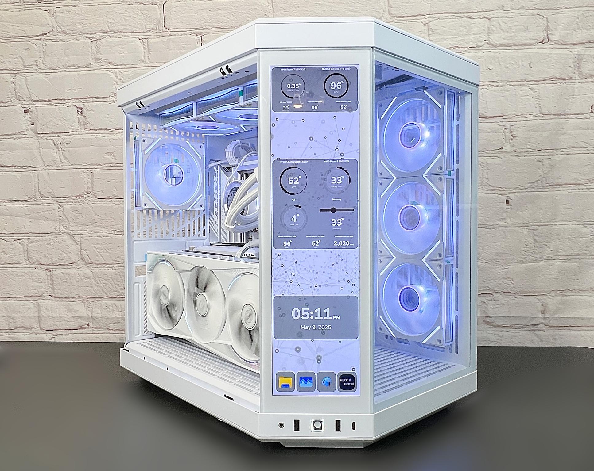 5080 AORUS MASTER ICE 9800X3D 32GB DDR5 2TB M.2 WIFI 7 HYTE Y70 TOUCH INFINITE
