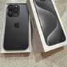 Apple Iphone 15 Pro Unlocked 128 GB Black Titanium Color.