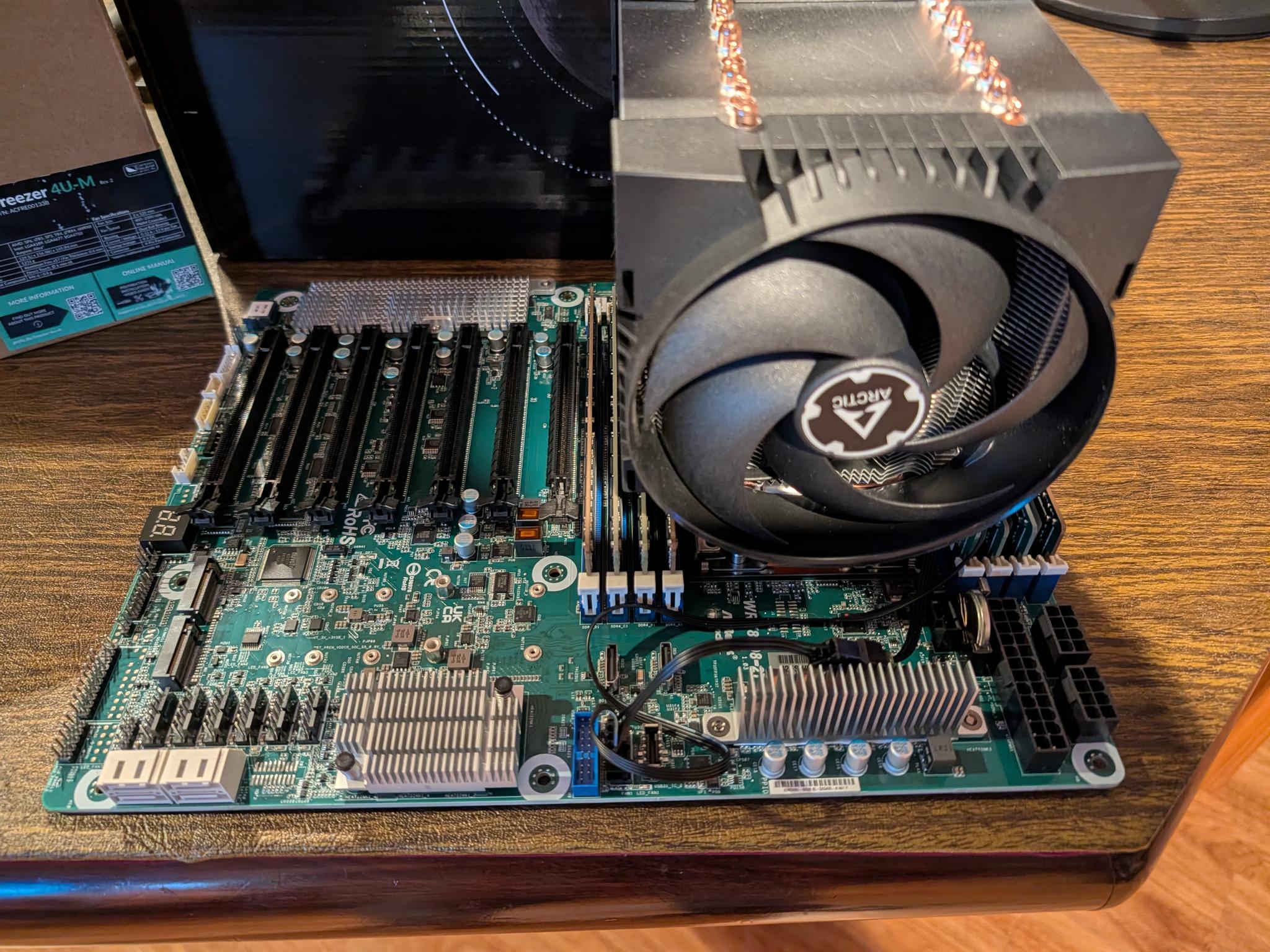 COMBO: Asrock WRX80D8-2T w/AMD Threadripper 5995wx w/Crucial 256gb DDR4 3200MHz ECC w/Arctic Cooler