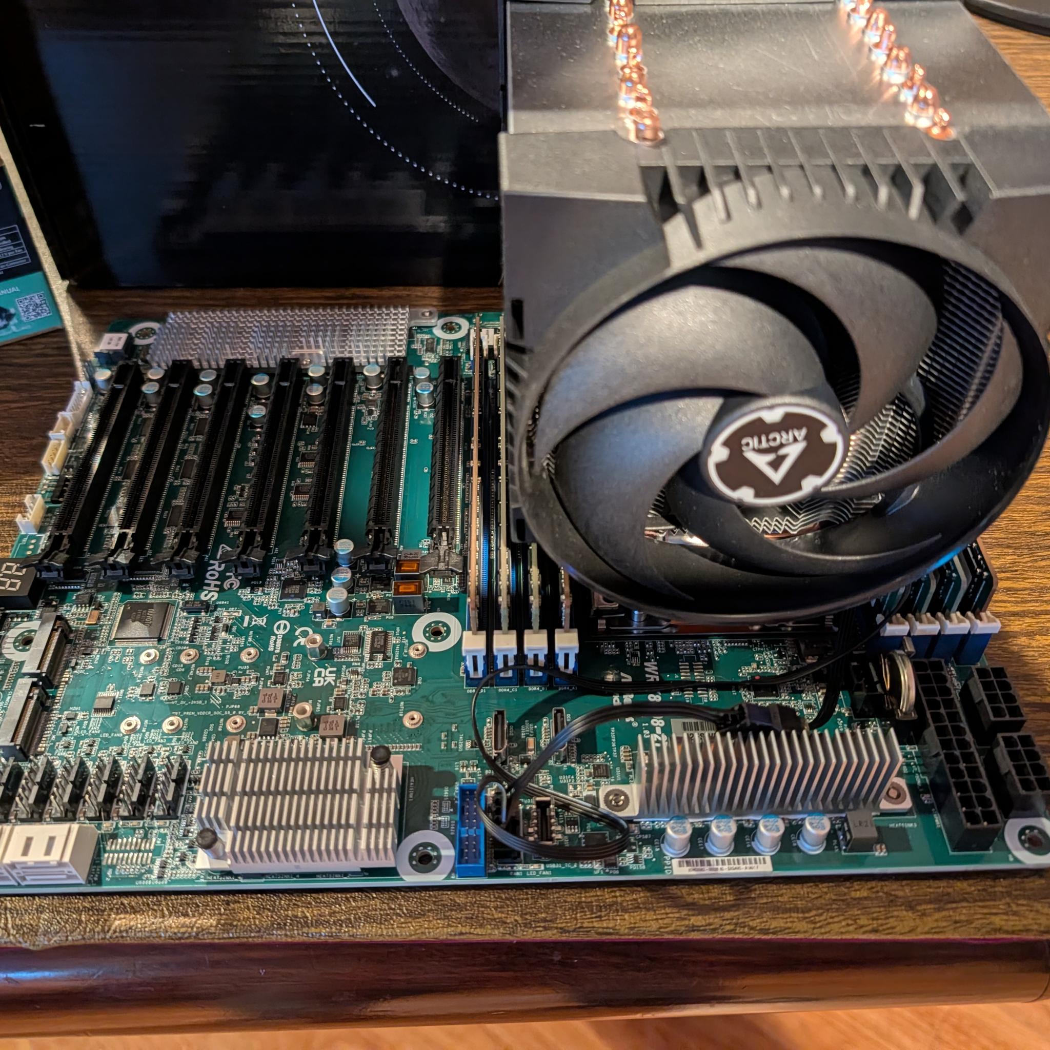 COMBO: Asrock WRX80D8-2T w/AMD Threadripper 5995wx w/Crucial 256gb DDR4 3200MHz ECC w/Arctic Cooler
