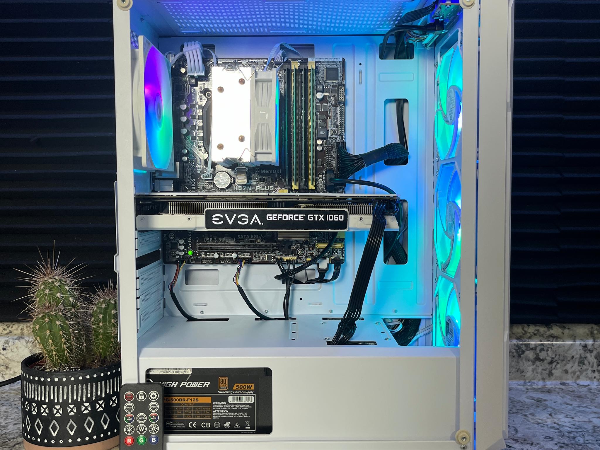 White RGB Gaming PC | i7 4770* + GTX 1060 6GB | 16GB
