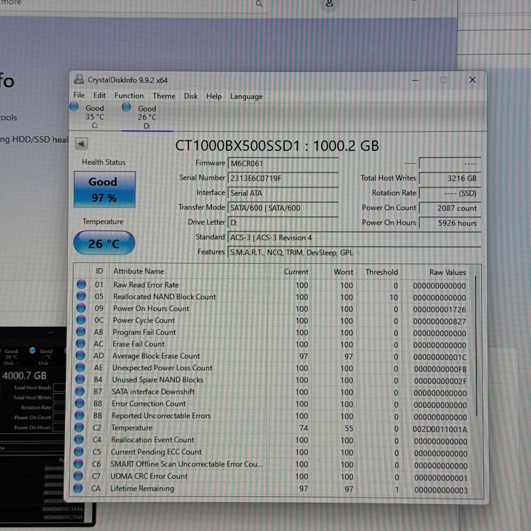 Crucial BX500 2.5 SSD 1tb