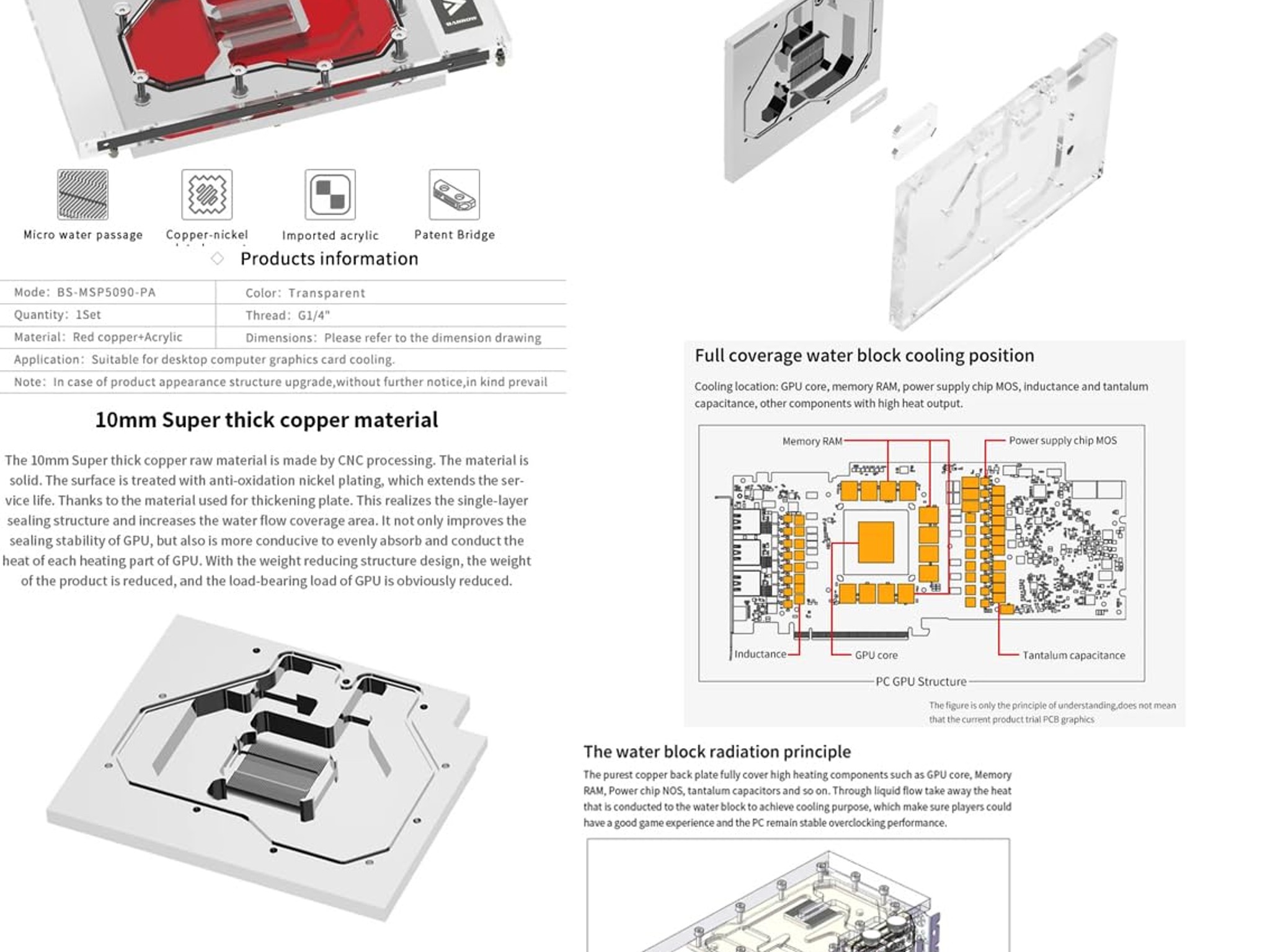 Barrow MSI 5090 Vangaurd/Suprim/GamingTrio WaterBlock