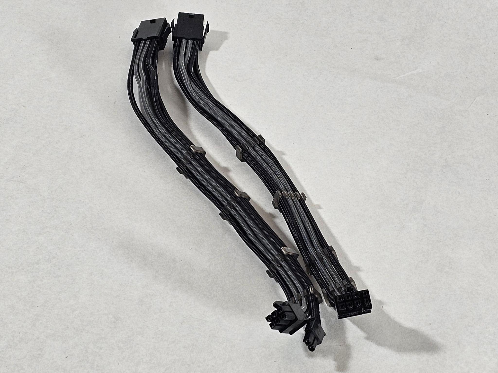 Black and Gray PCIe GPU Extension Cables