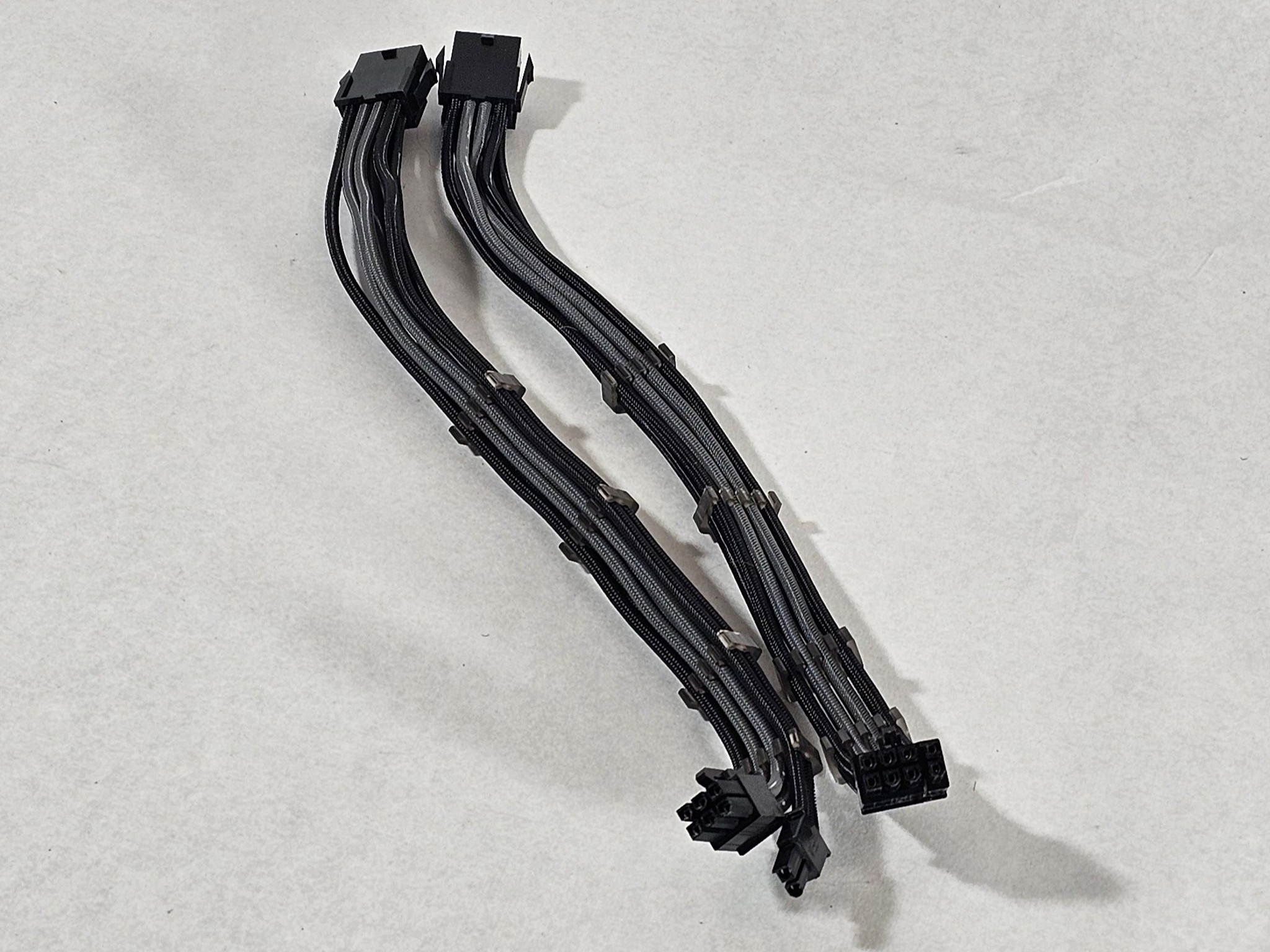 Black and Gray PCIe GPU Extension Cables
