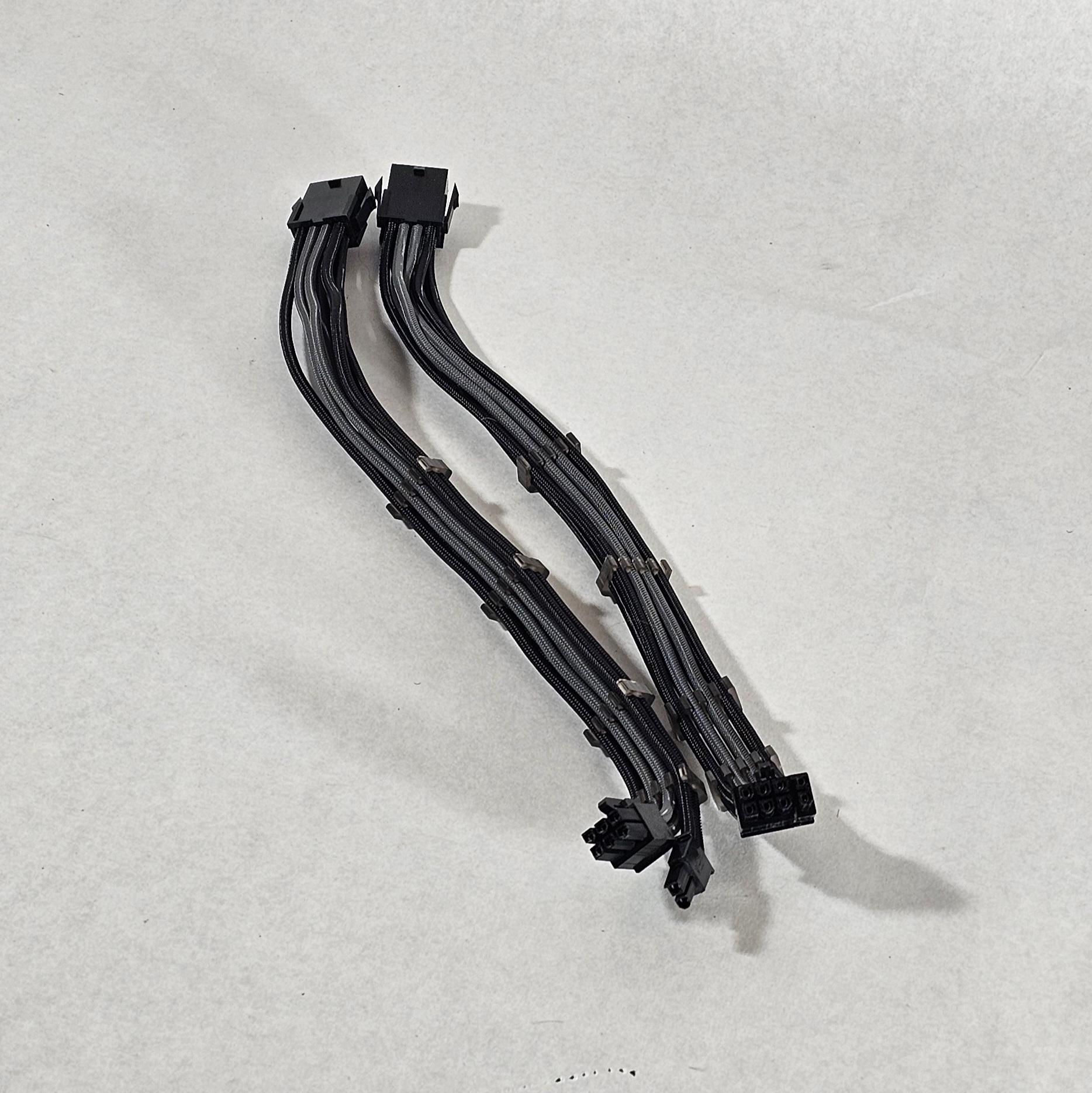 Black and Gray PCIe GPU Extension Cables
