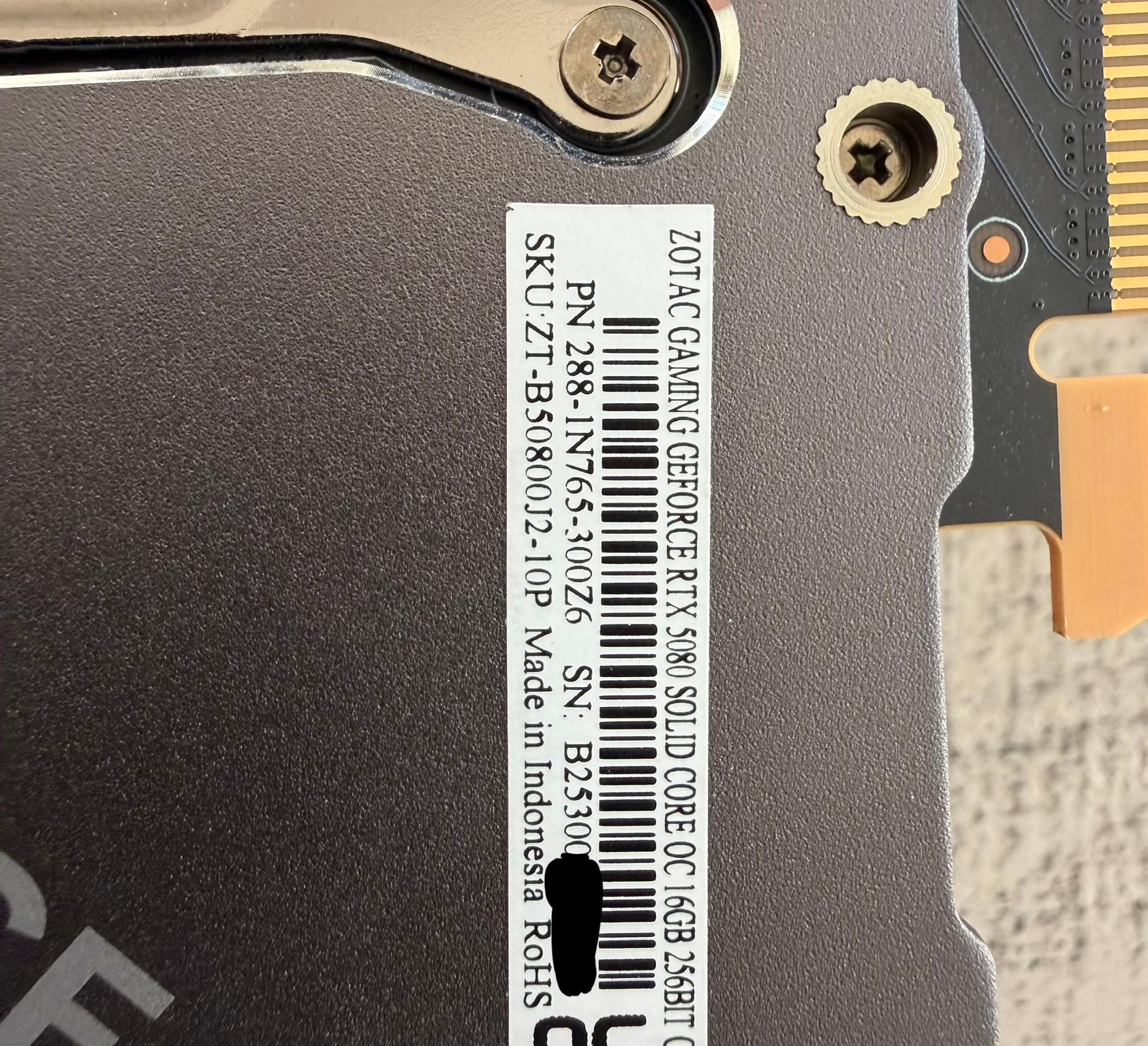 ZOTAC GAMING GeForce RTX 5080 SOLID CORE