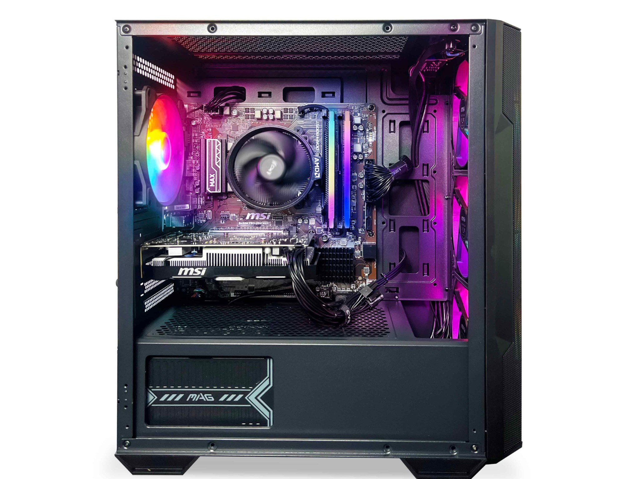 NSX Gaming PC | AMD R5 5600 | 16GB RAM RGB | RTX 3060 | USB-C | Win 11 Home | WiFi Ready