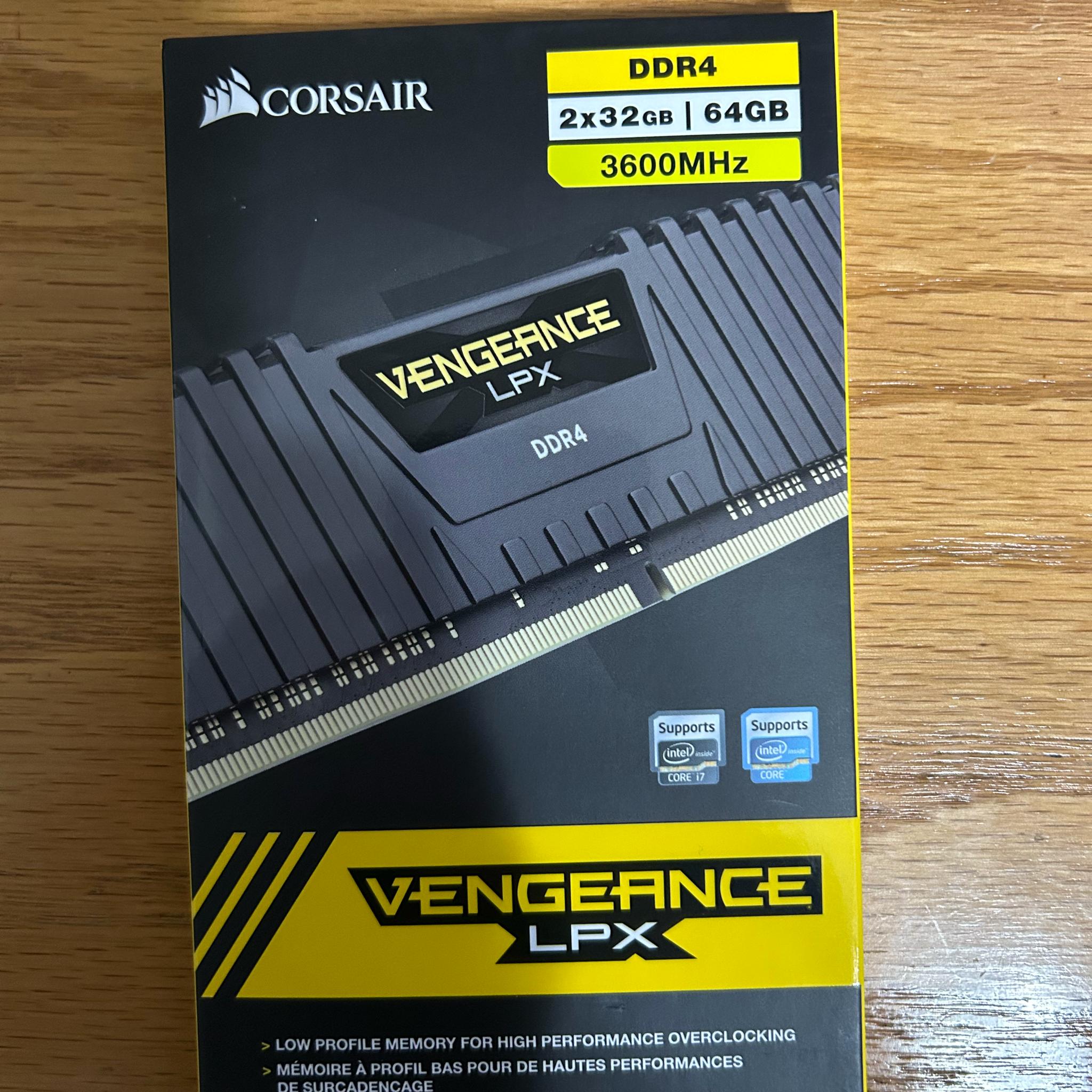 Corsair Vengeance LPX 64GB (2x32GB) DDR4 3600MHz CL18 - Mint Condition, Tested & Stable