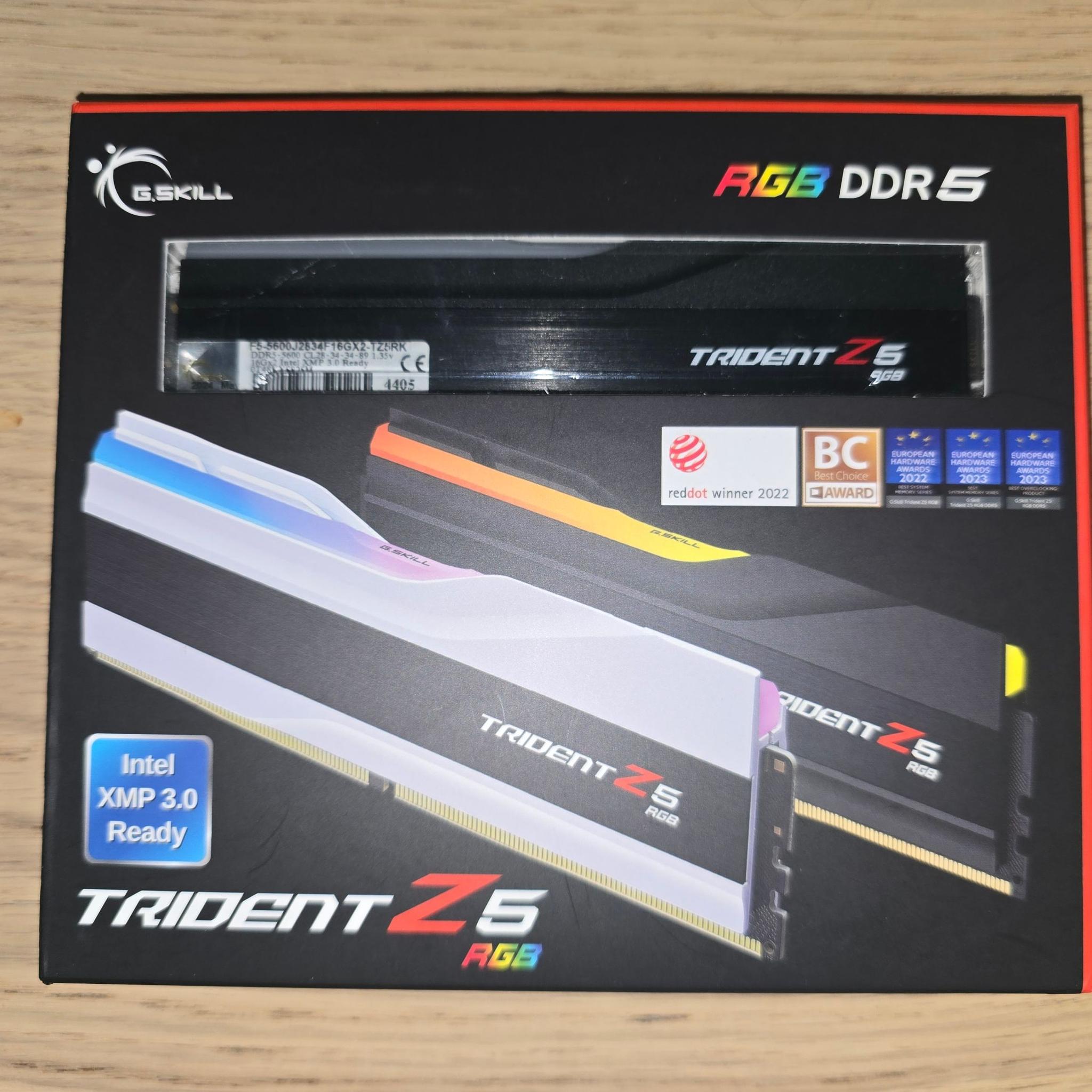 DDR5 64GB 4x16GB 5600 CL 28 $440/$220 for just 32GB Trident Z RGB - LikeNew - Two Sets (Will Update)