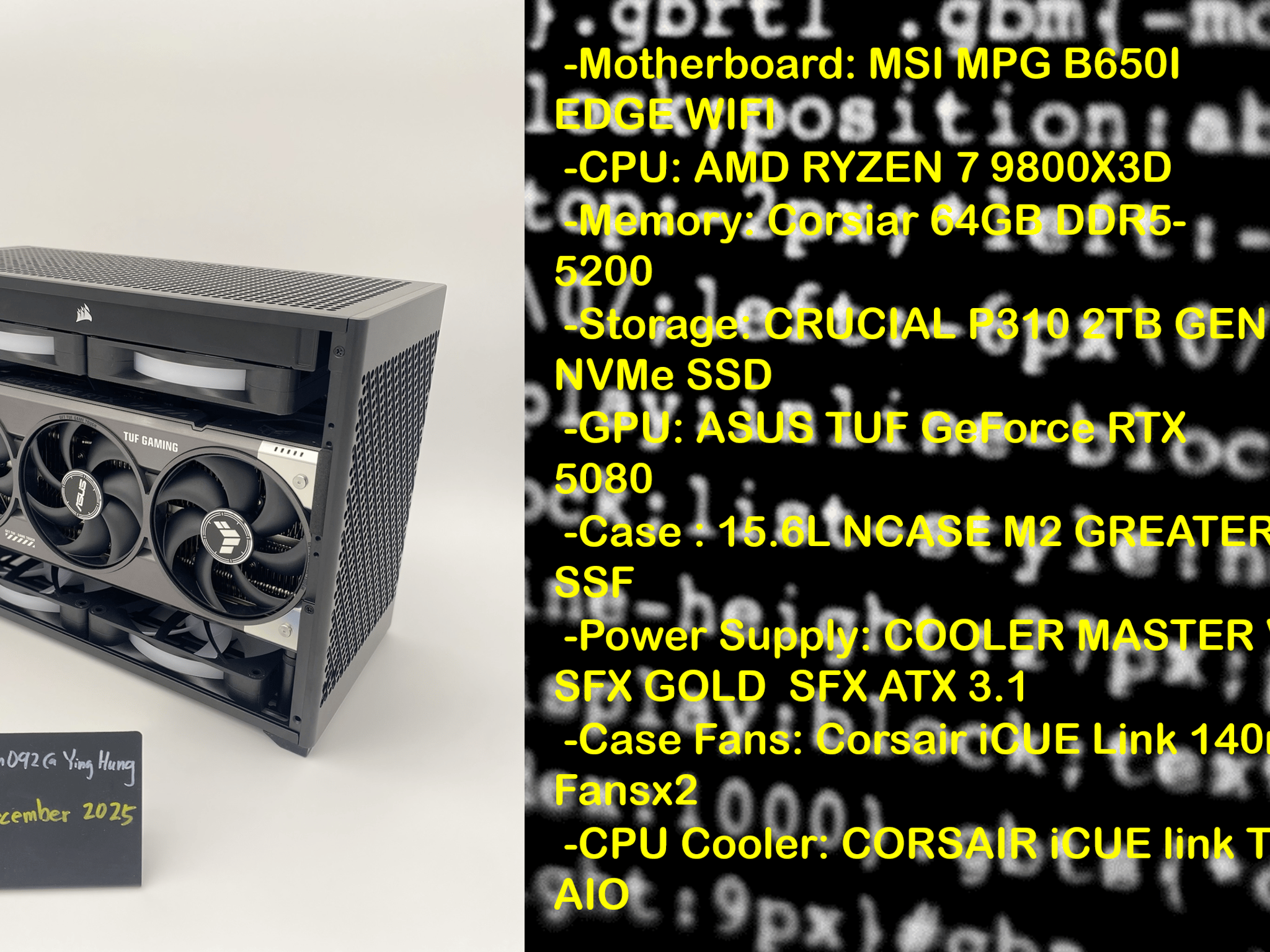 4K Ready & Rock! | 5080 | 9800X3D | DDR5 64GB | 2TB Storage