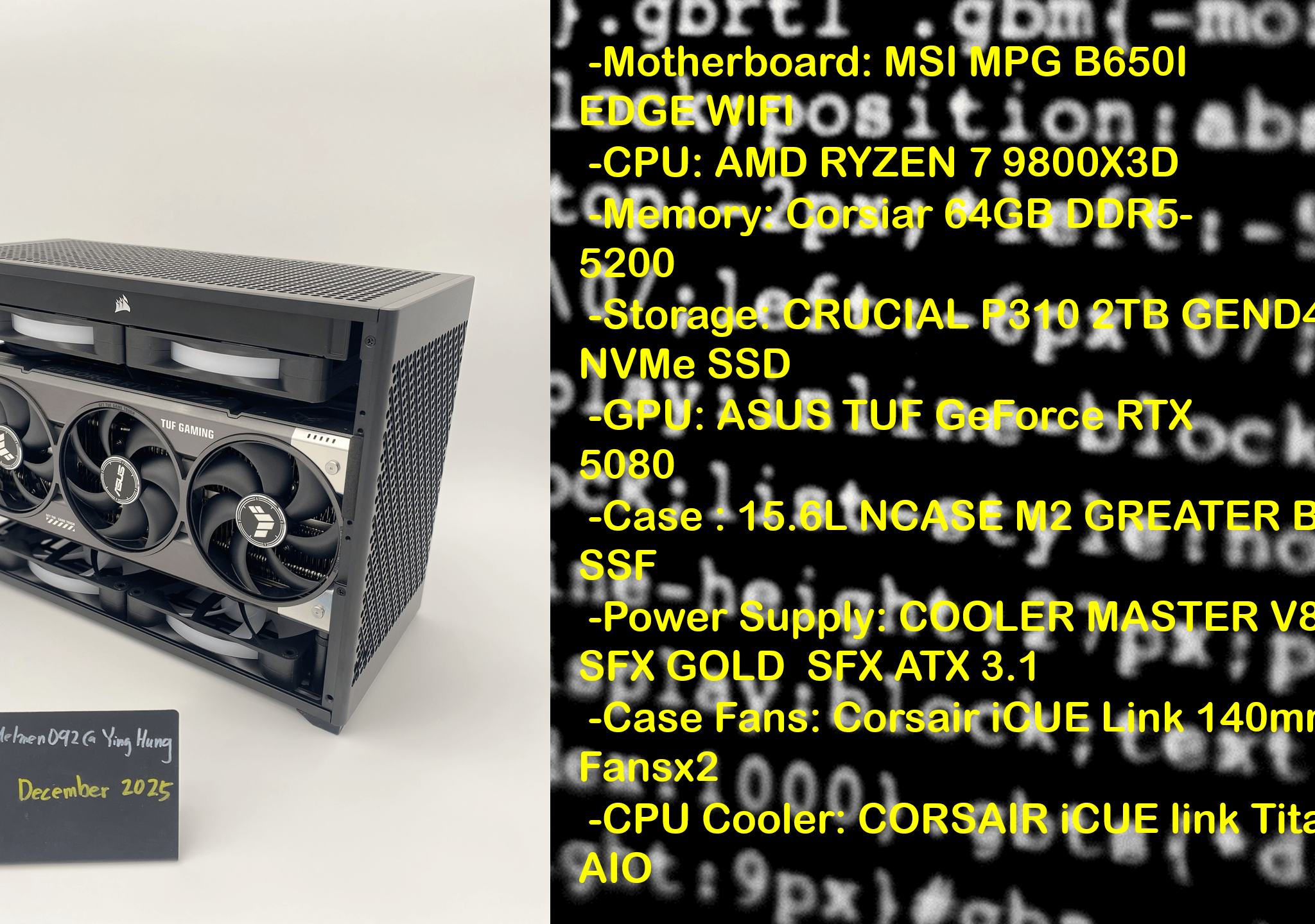 4K Ready & Rock! | 5080 | 9800X3D | DDR5 64GB | 2TB Storage