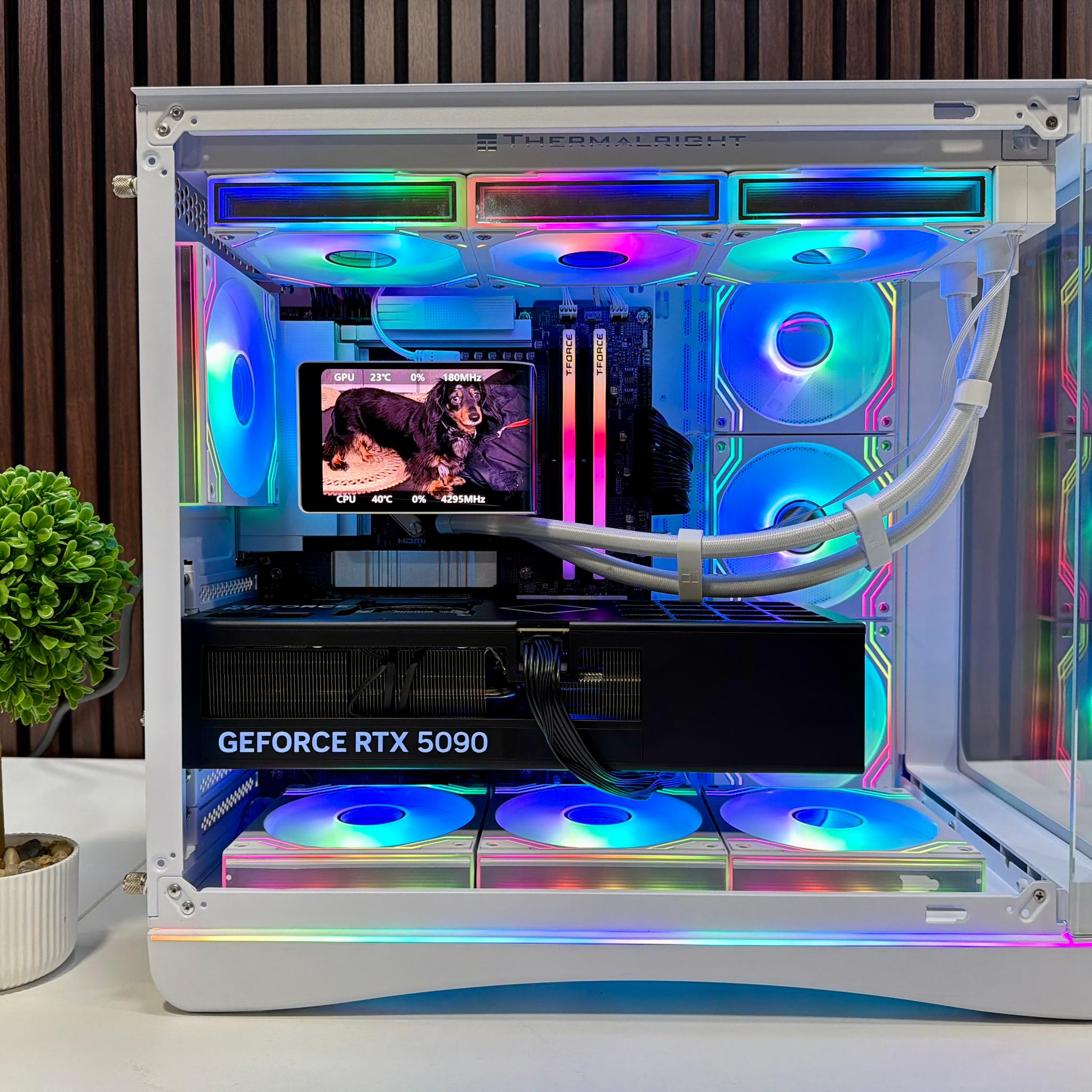 RTX 5090 | Ryzen 9950X3D | 64GB DDR5 | 2TB Gen 5 M.2 | 1200 Watt Tier A PSU | LCD AIO