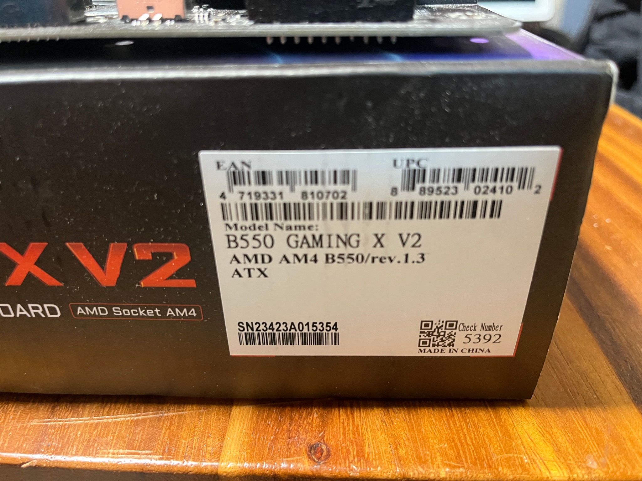 GIGABYTE B550 GAMING X V2 REV 1.3 AM4 AMD B550 SATA 6Gb/s USB 3.0 ATX Motherboard