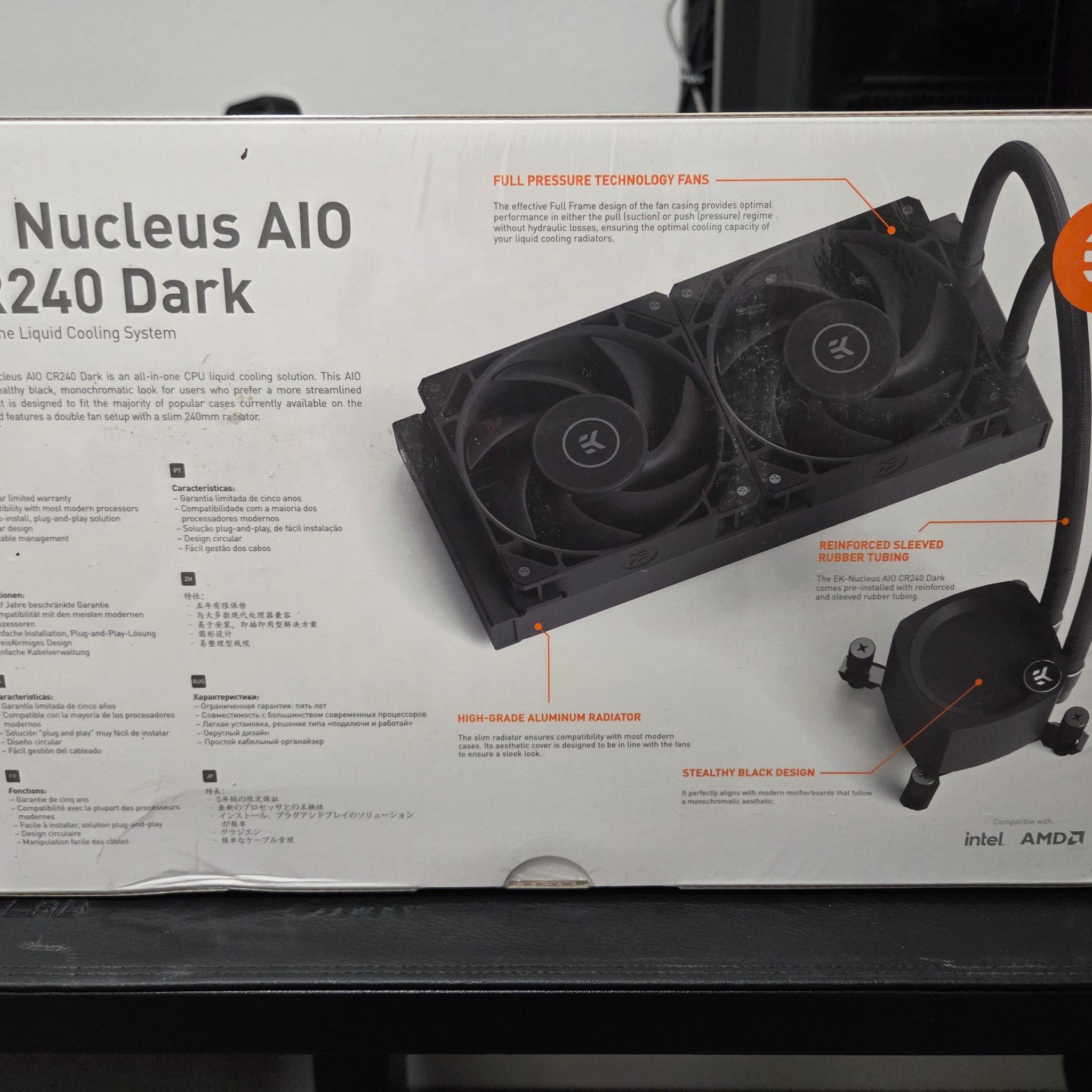 EK Nucleus AIO CR240 Dark CPU Cooler