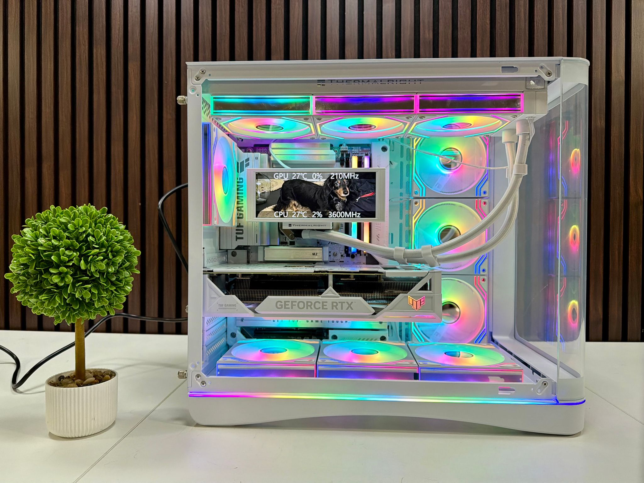 RTX 4070 TI Super BTF | Ryzen 9700X | 32GB DDR5 | 2TB M.2 | 850 Watt Gold PSU | LCD AIO