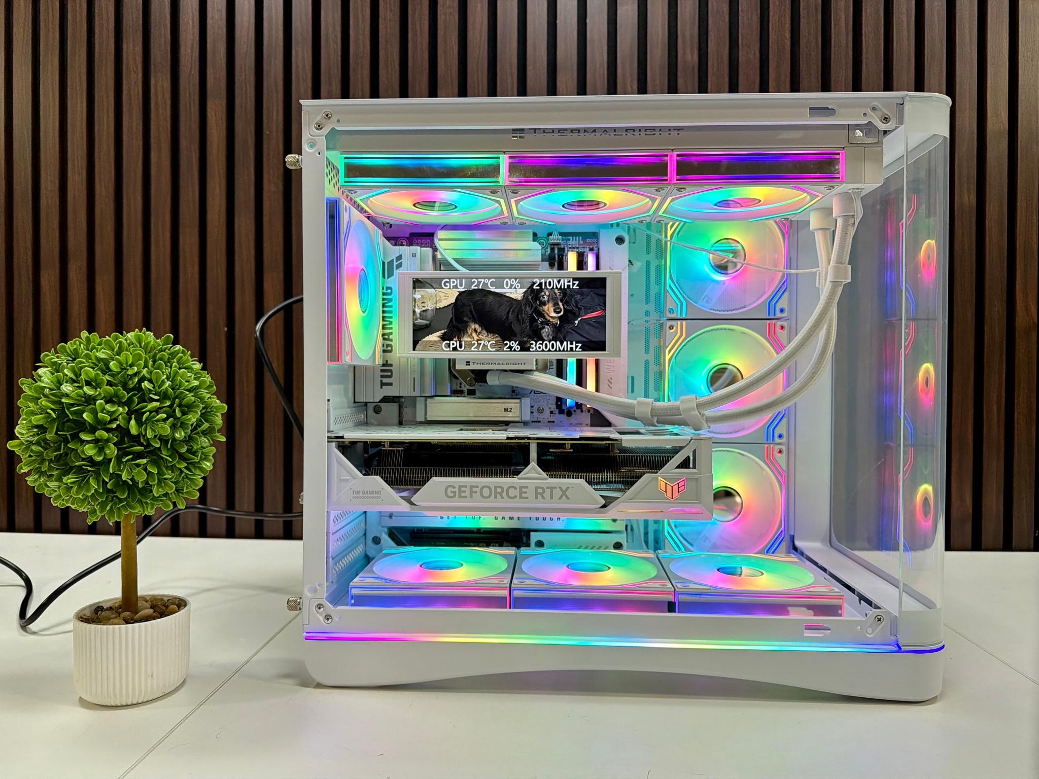 RTX 4070 TI Super BTF | Ryzen 9700X | 32GB DDR5 | 2TB M.2 | 850 Watt Gold PSU | LCD AIO