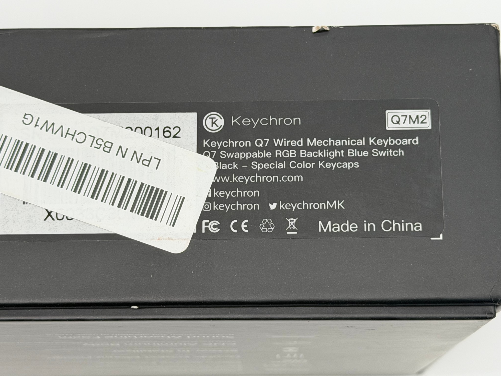 Keychron Q7 QMK Mechanical Keyboard Gateron G Pro Blue/Carbon Black