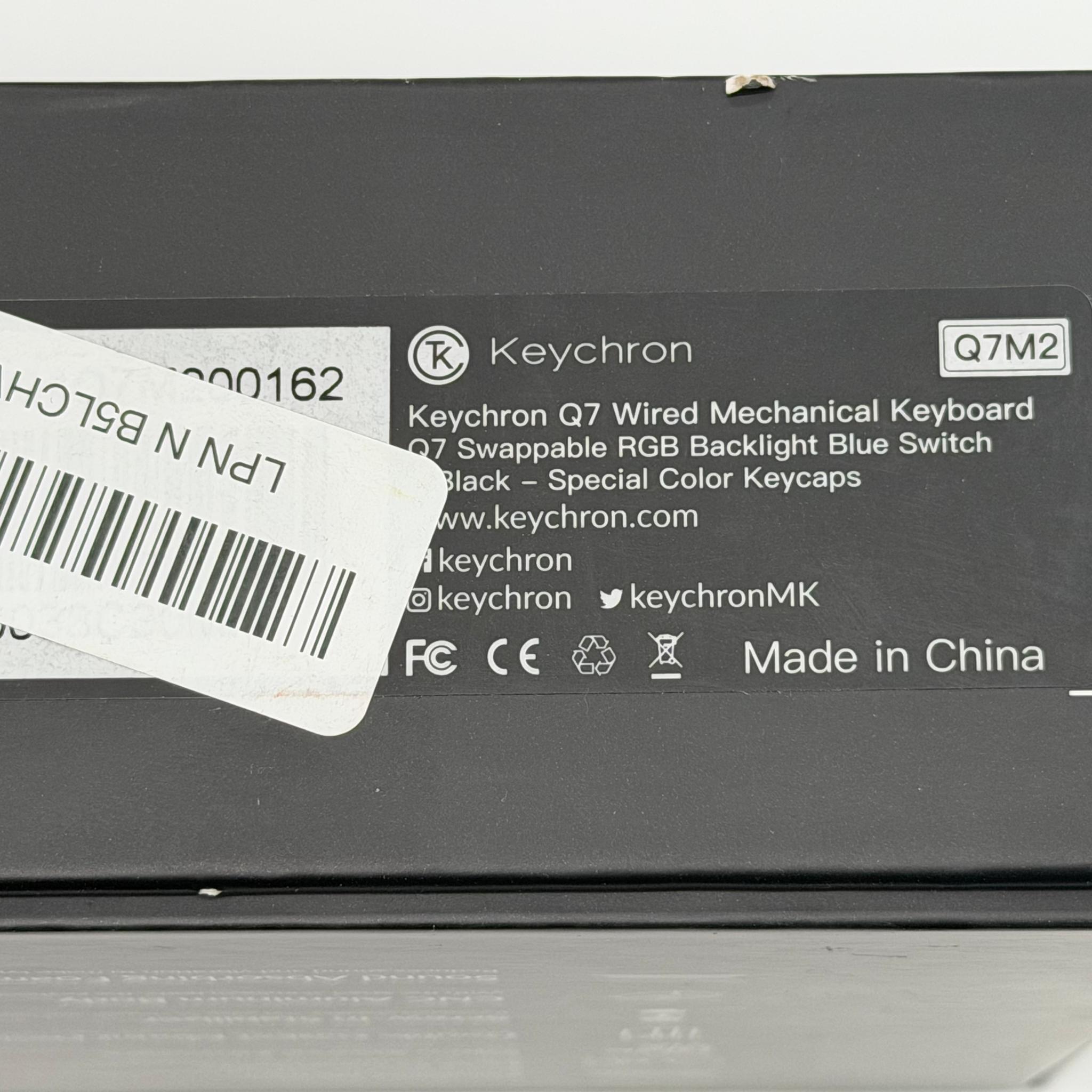 Keychron Q7 QMK Mechanical Keyboard Gateron G Pro Blue/Carbon Black
