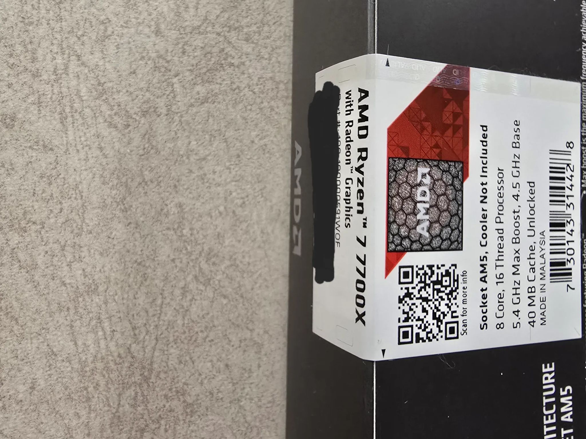 AMD RYZEN 7700X UNOPENED