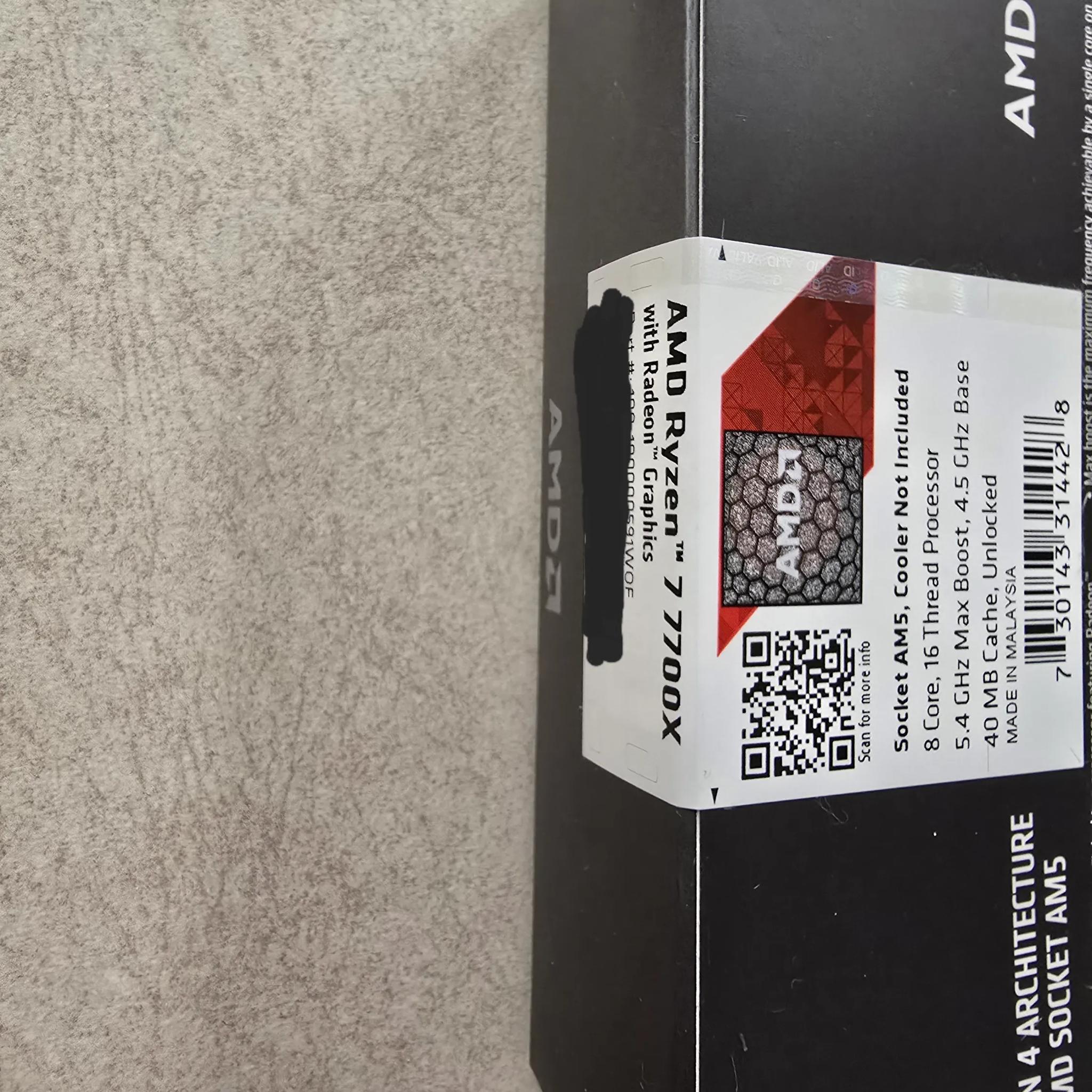 AMD RYZEN 7700X UNOPENED