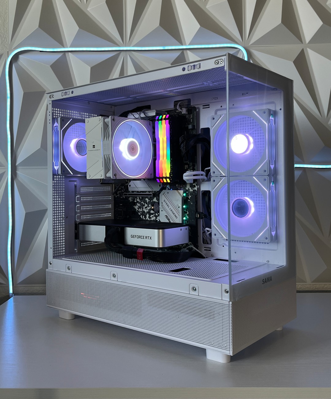 RTX 3060 Ti 8GB, Ryzen 5 5600X, 32GB RAM | White RGB Gaming