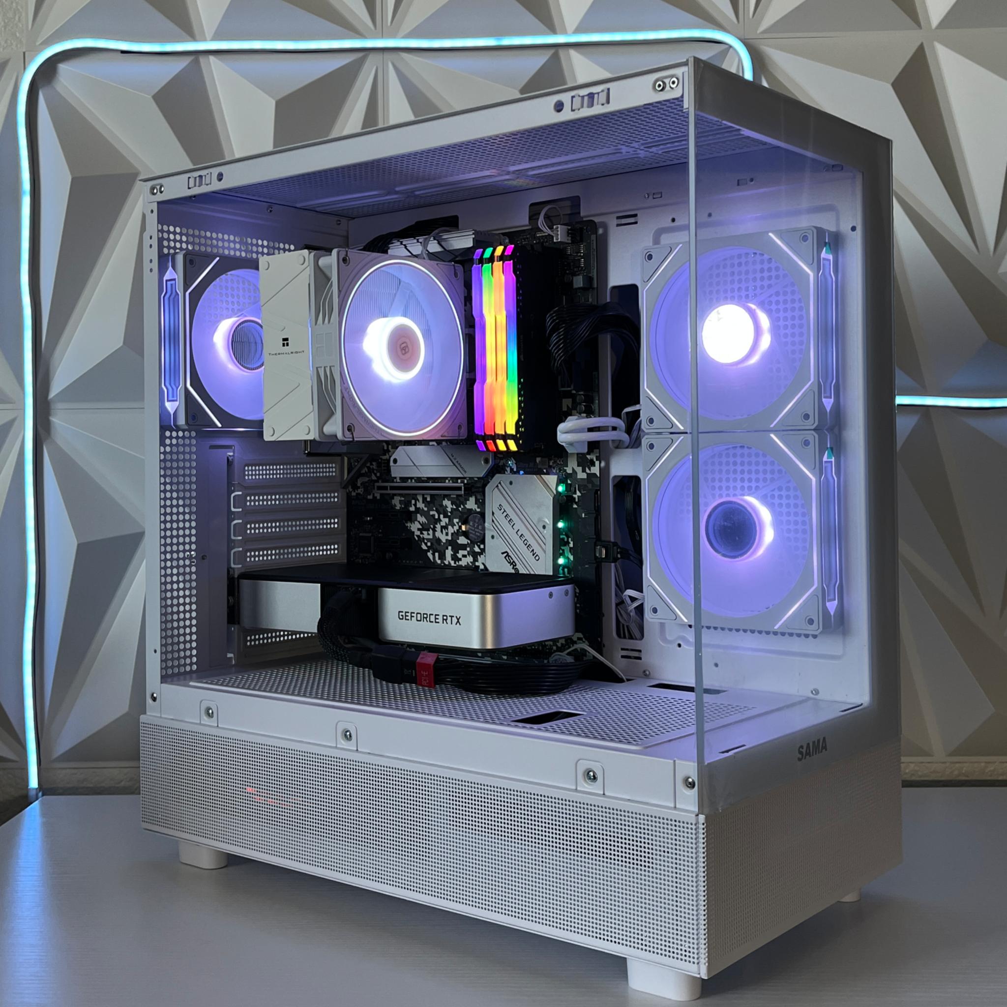 RTX 3060 Ti 8GB, Ryzen 5 5600X, 32GB RAM | White RGB Gaming Computer/PC