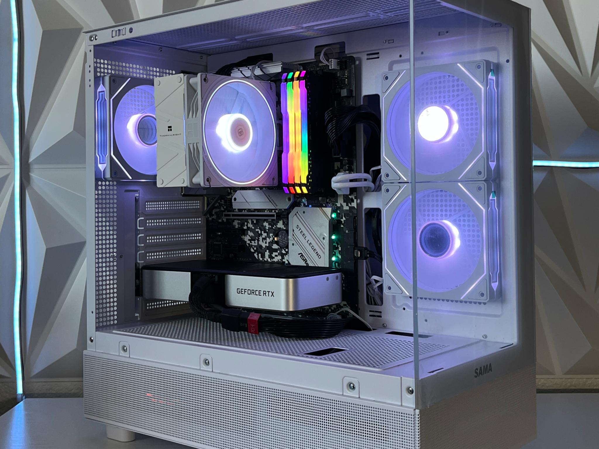 RTX 3060 Ti 8GB, Ryzen 5 5600X, 32GB RAM | White RGB Gaming Computer/PC