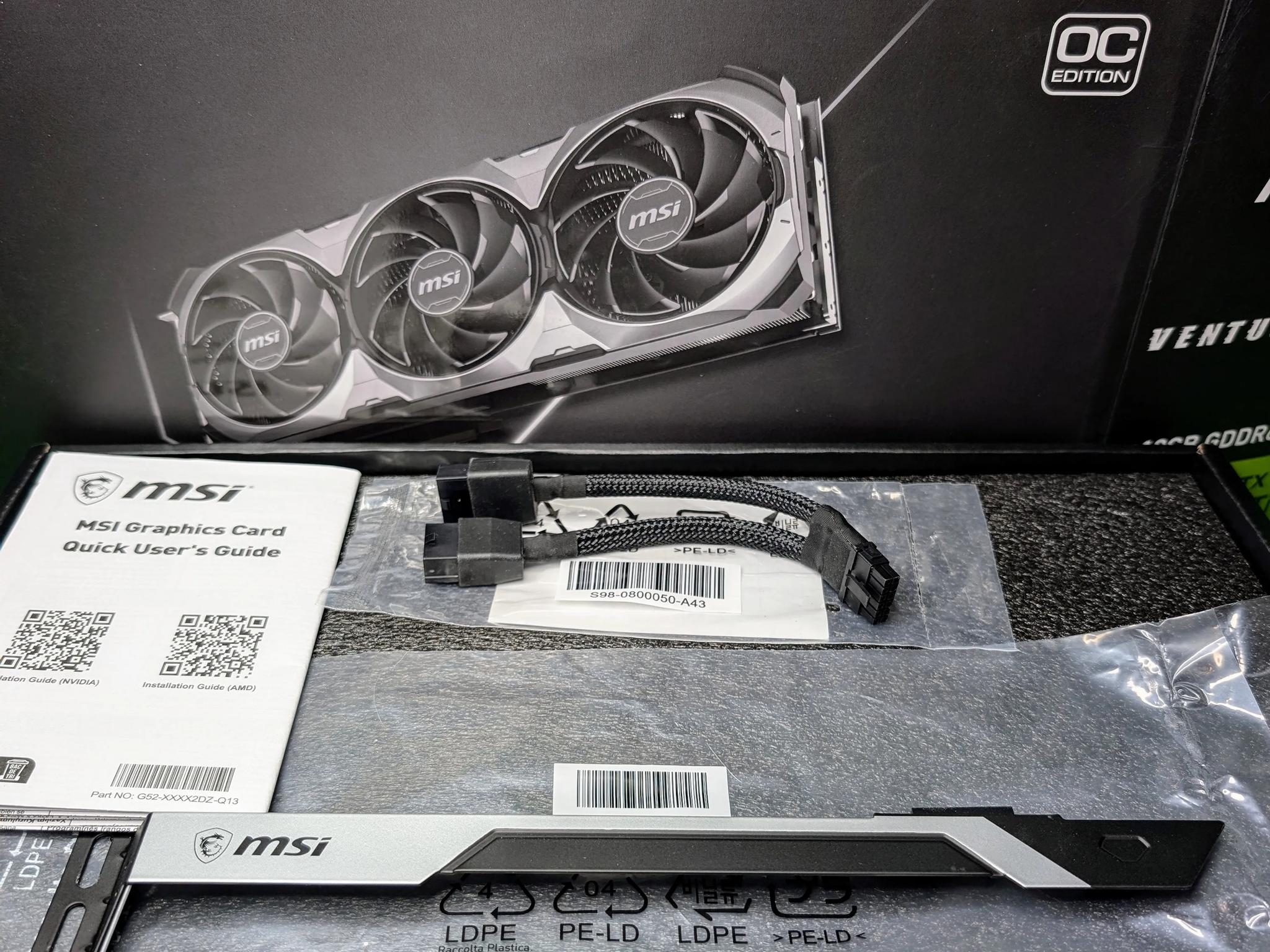 MSI RTX 4070Ti 12GB VENTUS 3X OC 12GB DDR6X