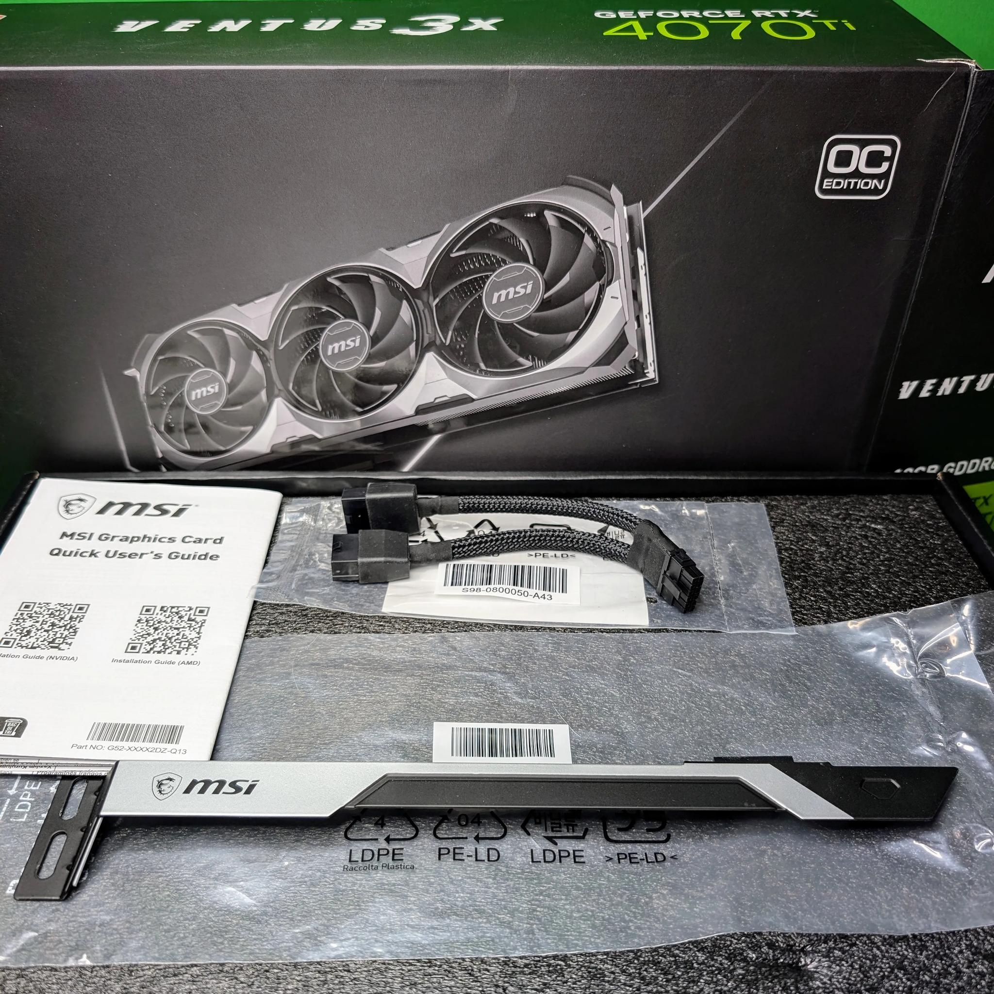 MSI RTX 4070Ti 12GB VENTUS 3X OC 12GB DDR6X