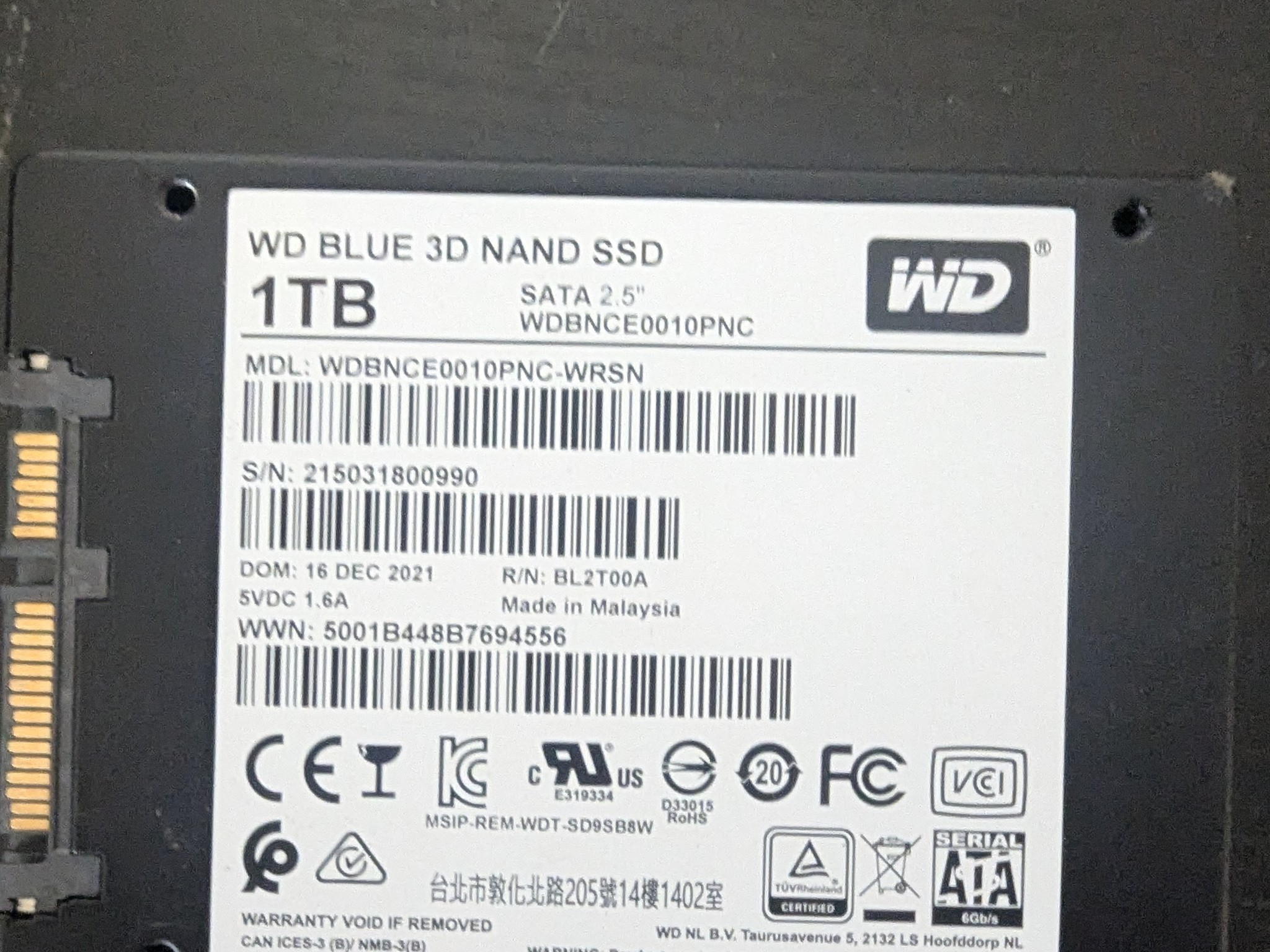 Western Digital Blue 3D NAND SATA SSD 1TB || FREE SHIPPING