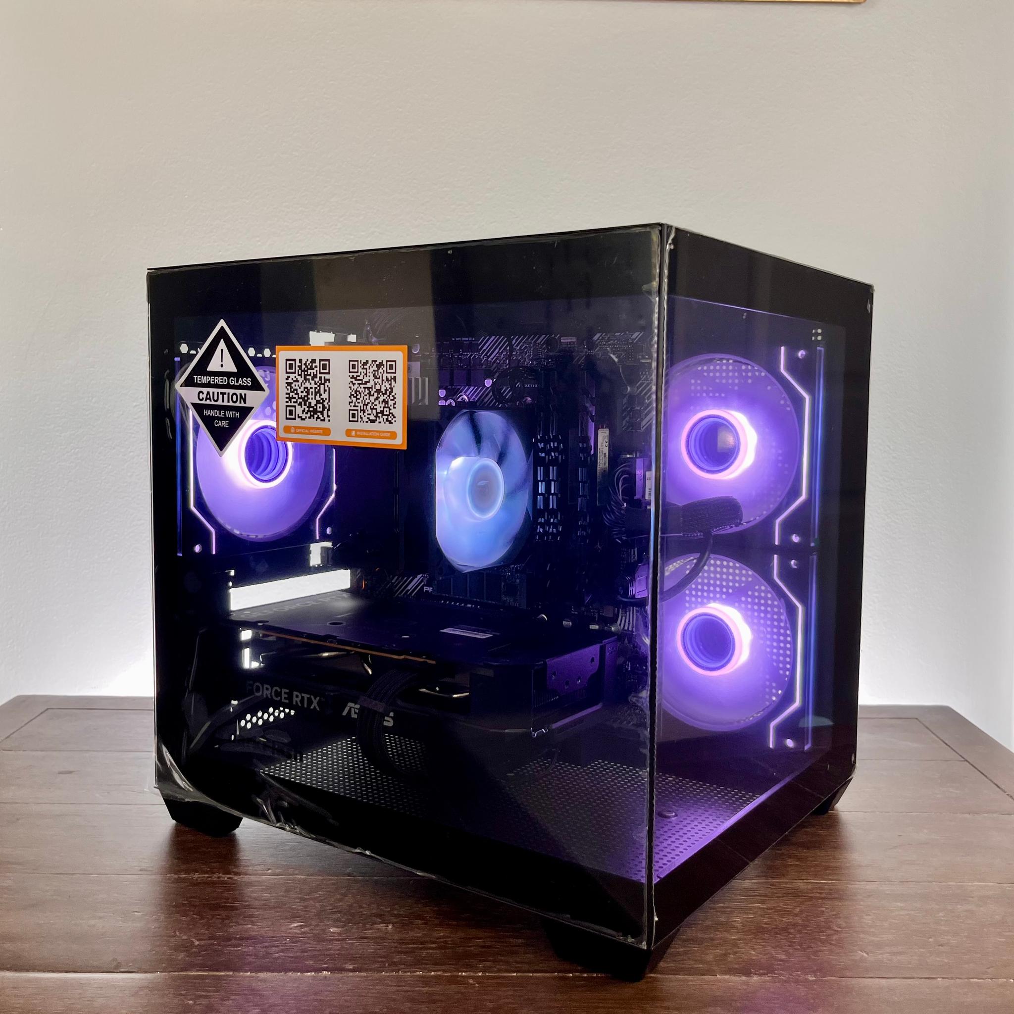 🐦‍⬛🖤RTX 5060 Black Gaming PC | Ryzen 5 5600G | 24GB RAM | 768GB SSD | WiFi-Ready to Play