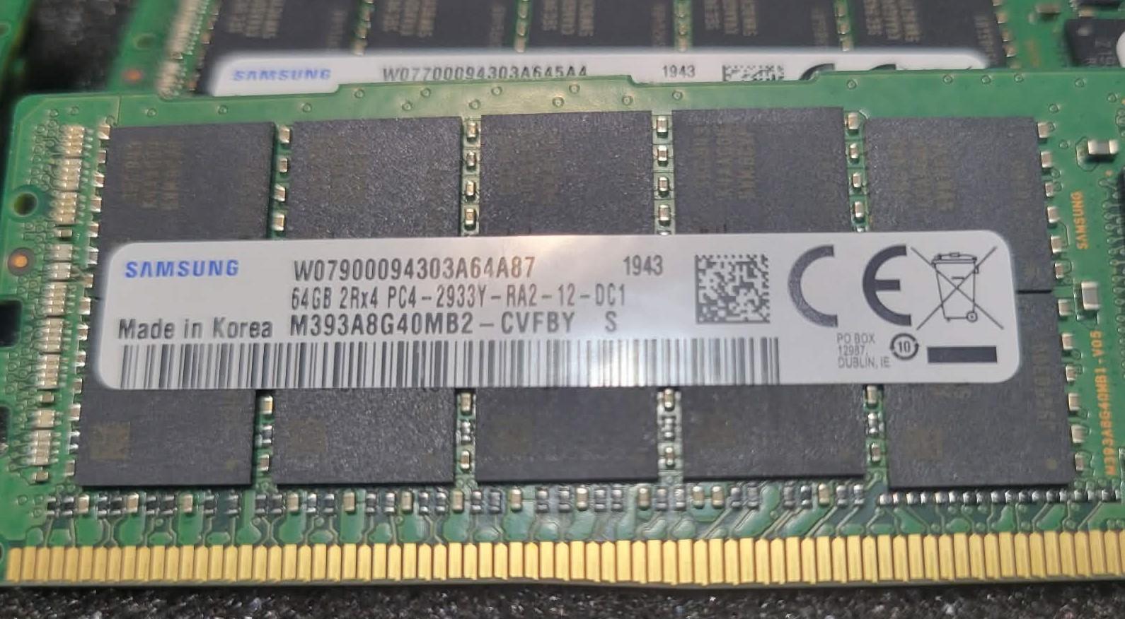 Samsung (8X64GB) 512GB 2Rx4 PC4-2933Y-RA2-12-DC1 Registered ECC Memory DDR4