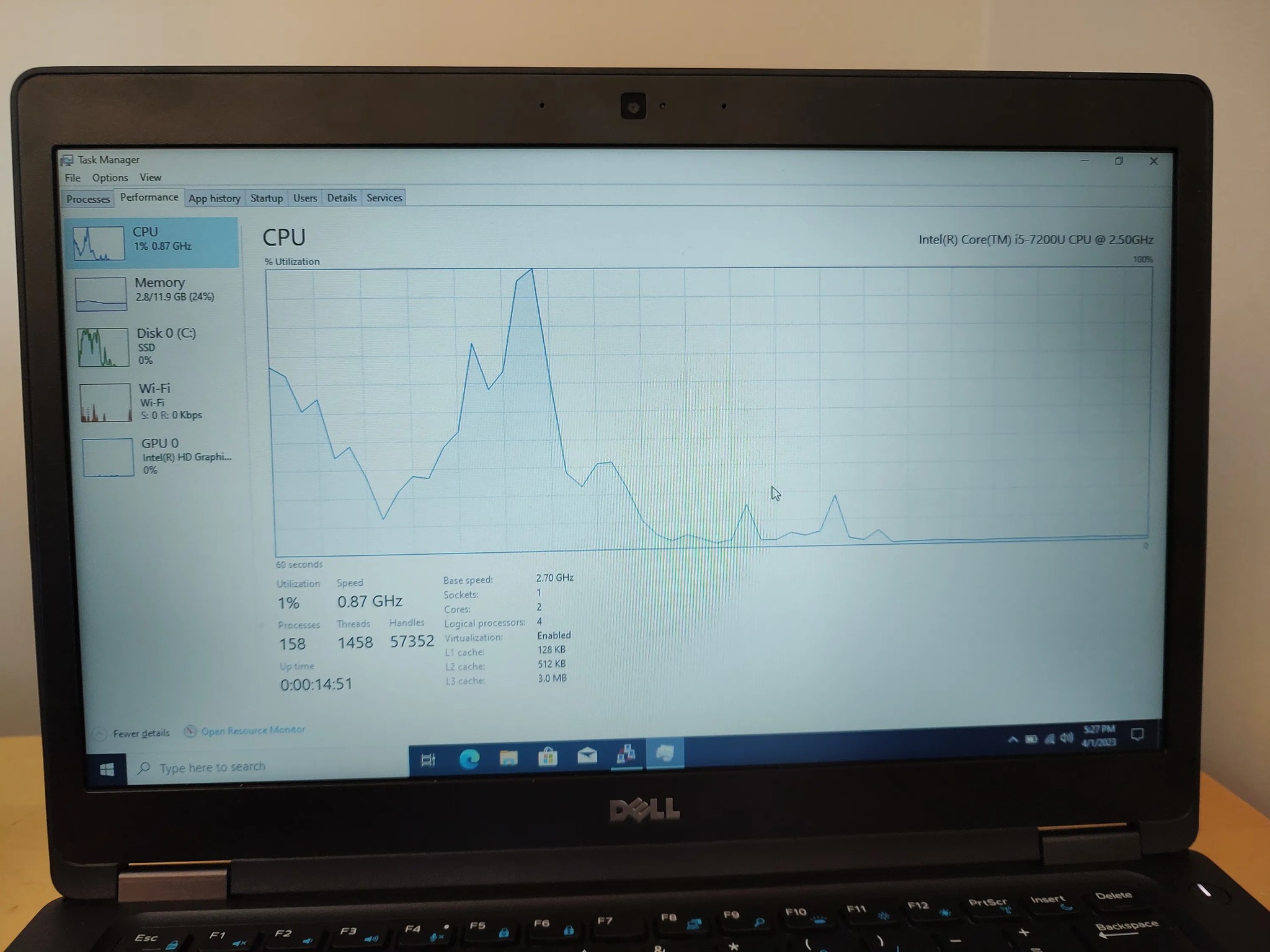 Dell Latitude 5480 14 IN Laptop - i5 7200u, 12GB RAM, 120GB SSD, Backlight Keyboard 